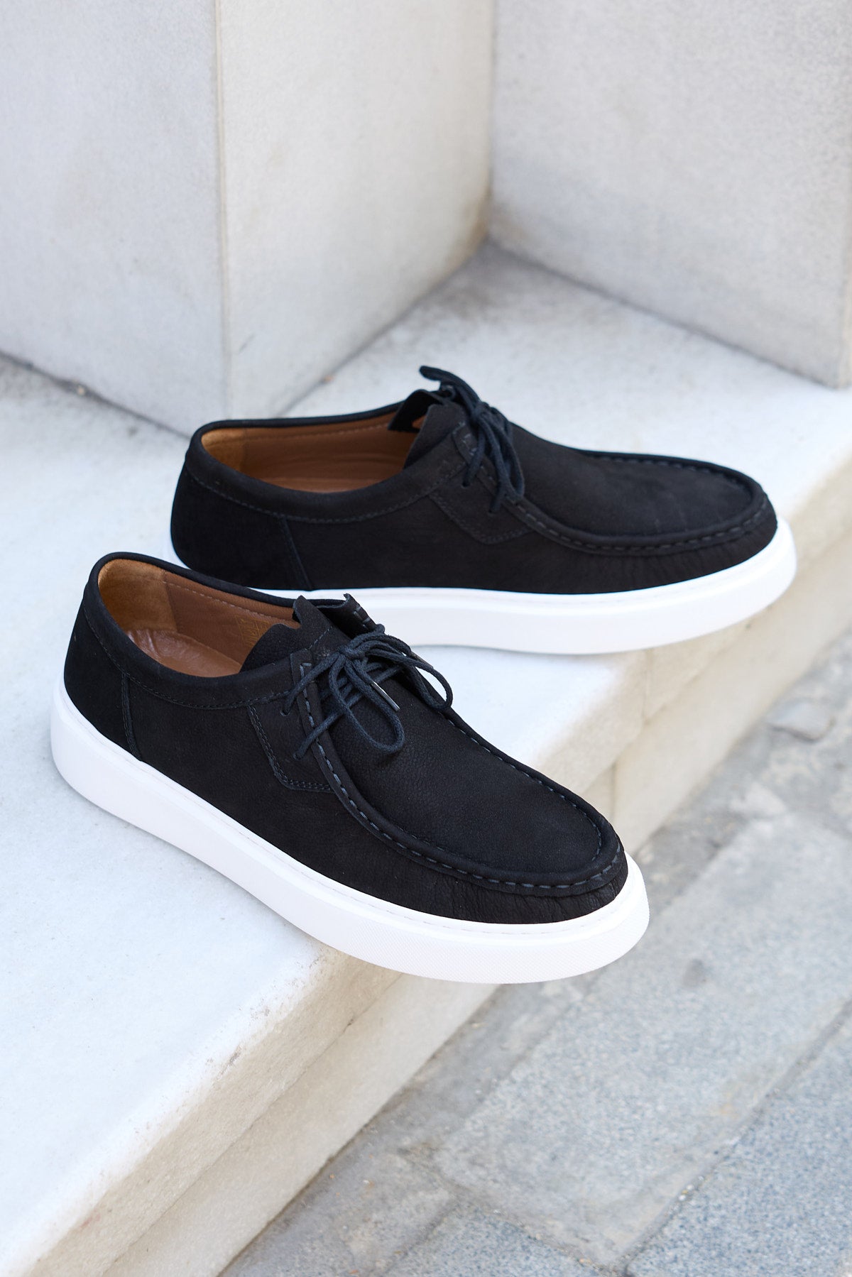 EAGLE SİYAH NUBUK %100 HAKİKİ DERİ ERKEK GÜNLÜK AYAKKABI