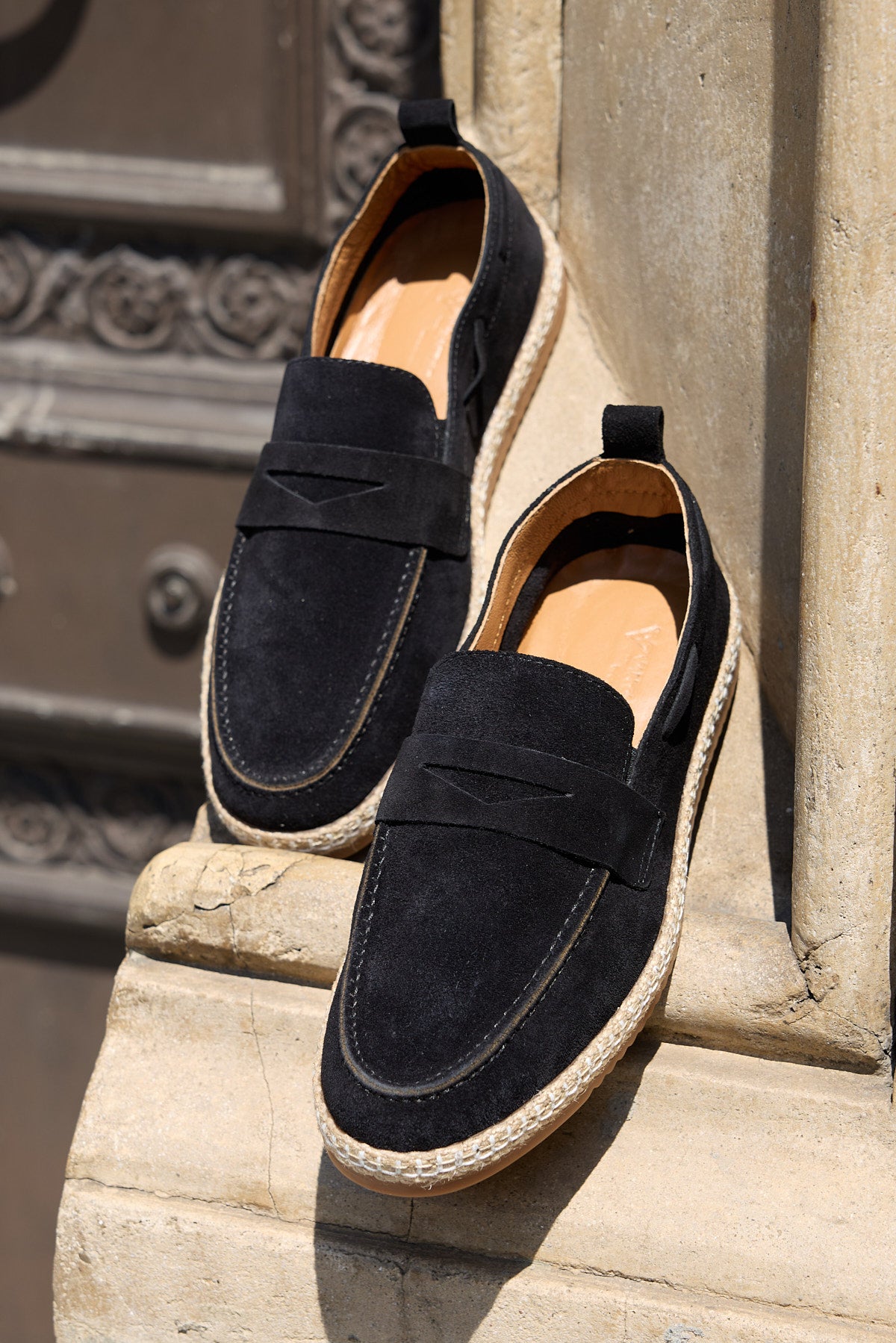 PHOENİX SİYAH SÜET %100 HAKİKİ DERİ ERKEK LOAFER