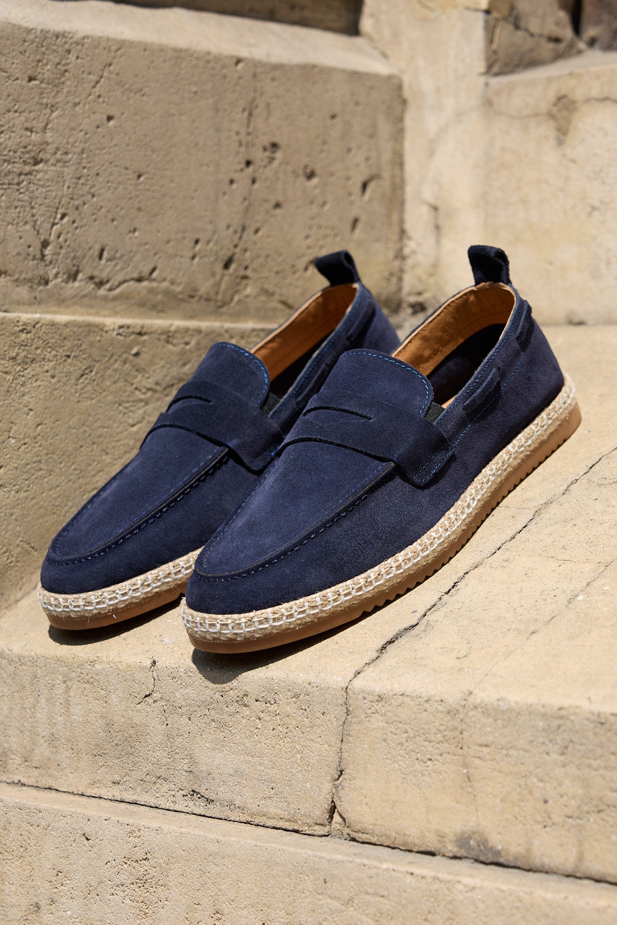 PHOENİX LACİVERT SÜET %100 HAKİKİ DERİ ERKEK LOAFER