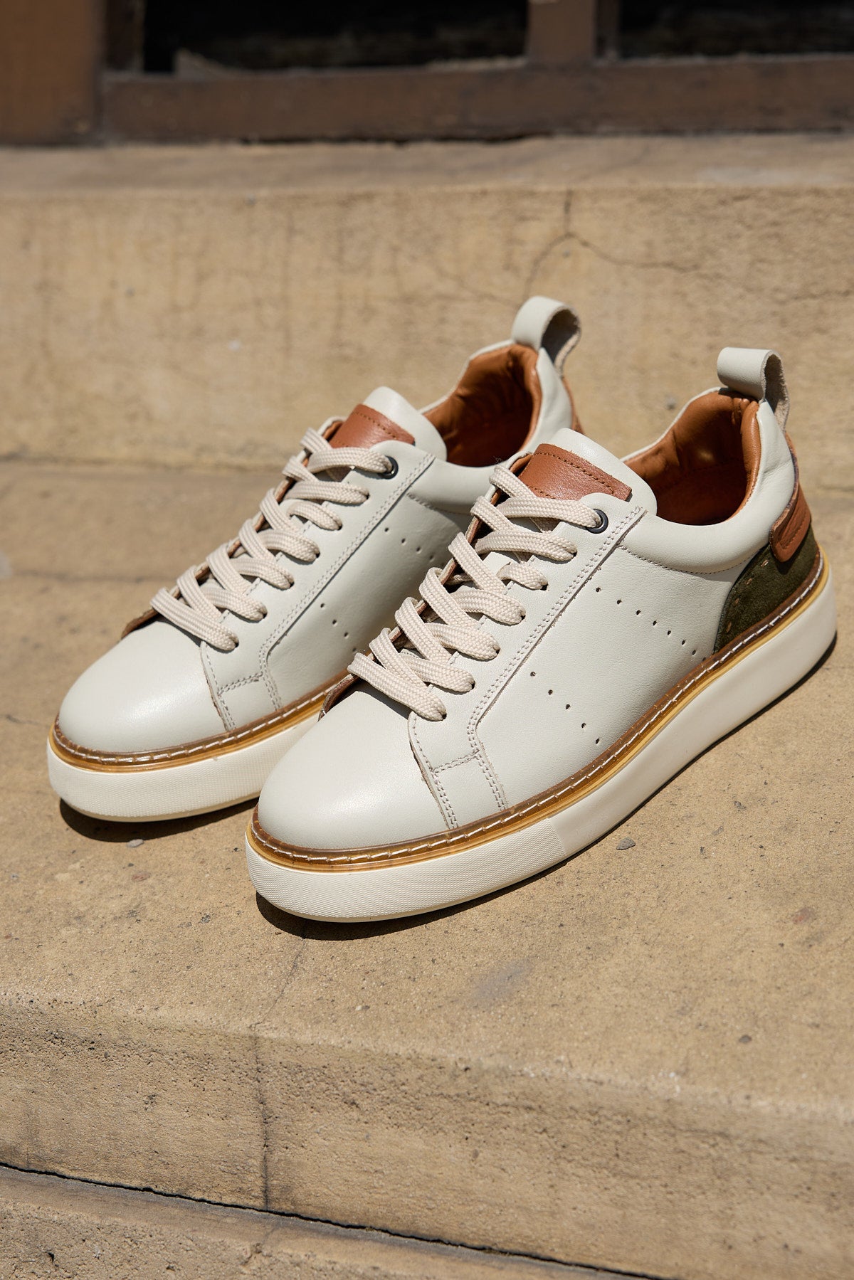 SHERİFF BEJ %100 HAKİKİ DERİ ERKEK SNEAKER AYAKKABI