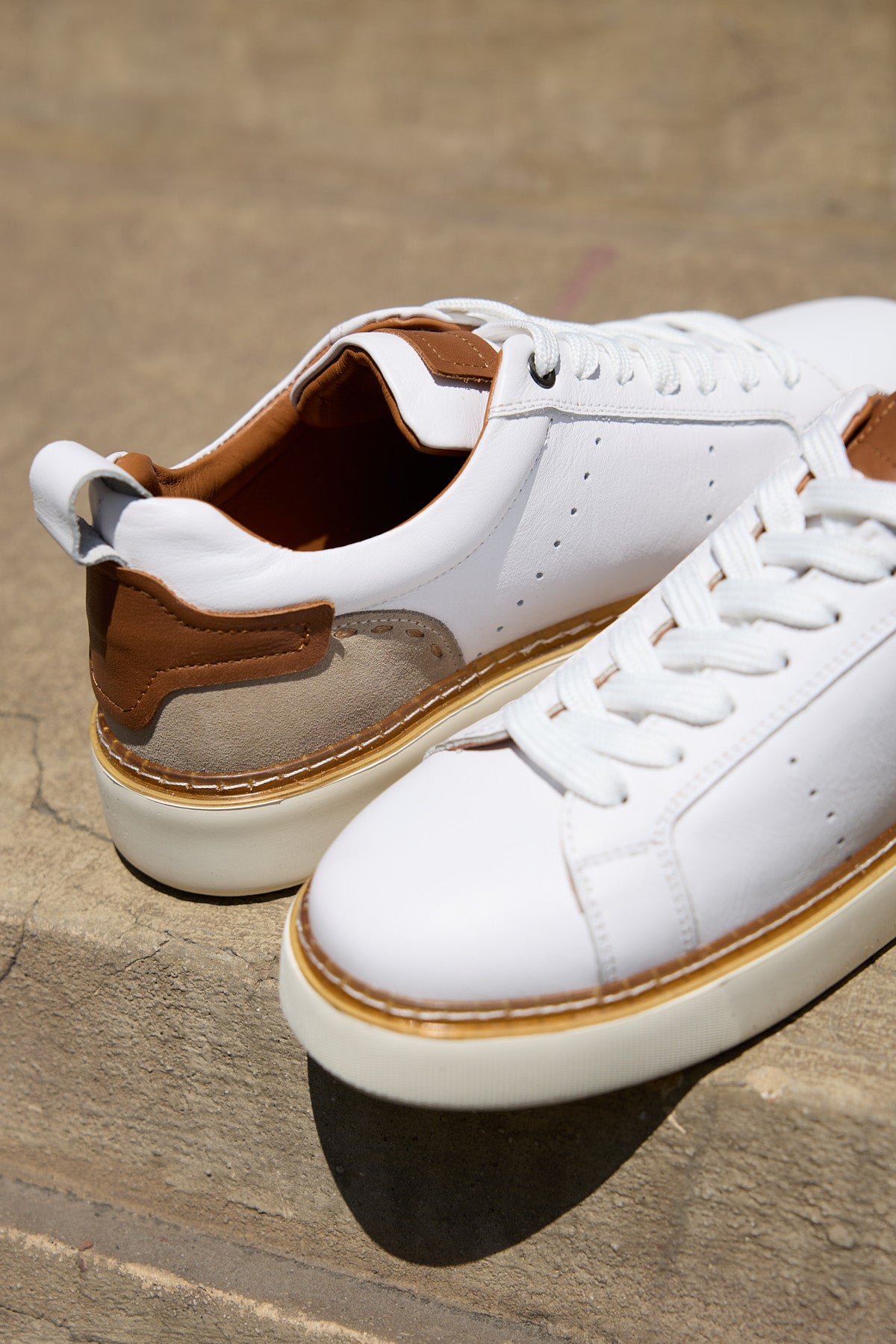 SHERİFF BEYAZ %100 HAKİKİ DERİ ERKEK SNEAKER AYAKKABI