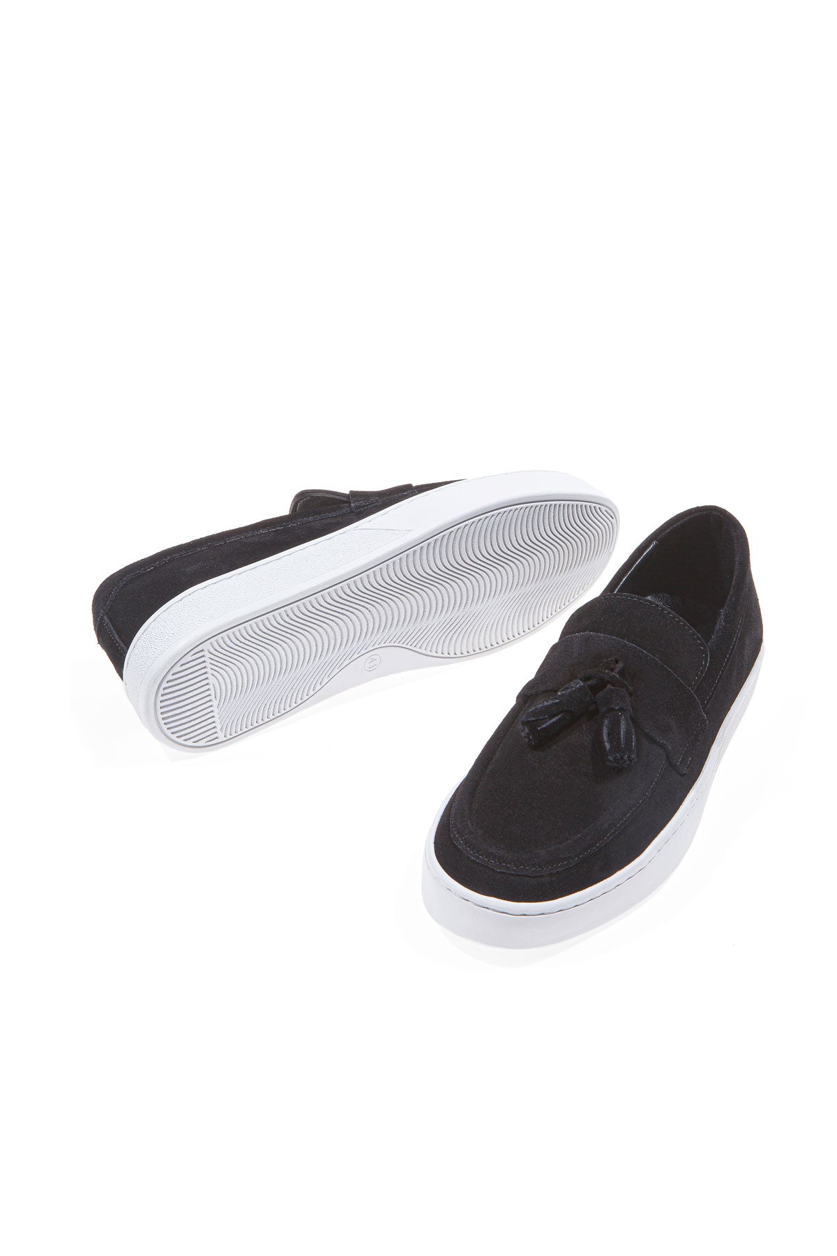 TASSEL SİYAH SÜET DERİ ERKEK LOAFER AYAKKABI