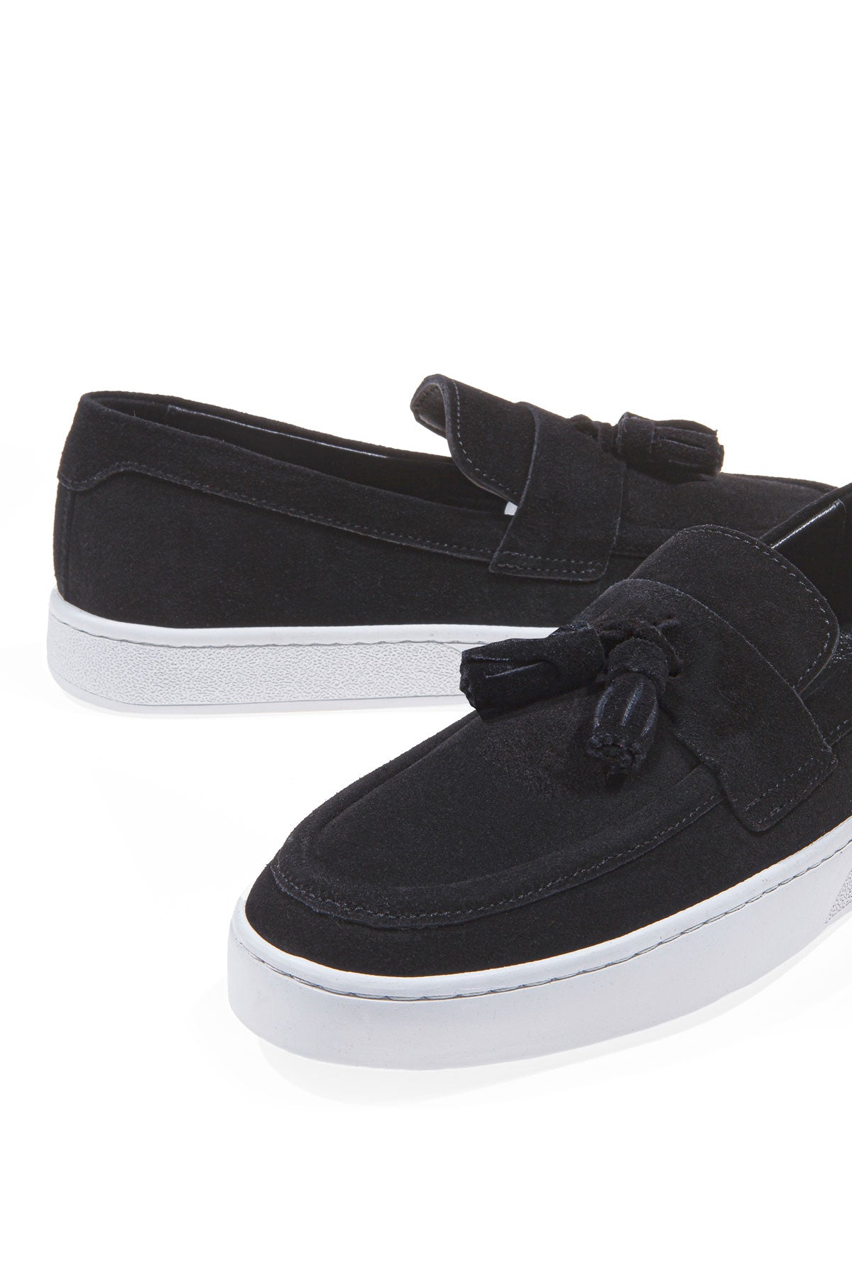 TASSEL SİYAH SÜET DERİ ERKEK LOAFER AYAKKABI