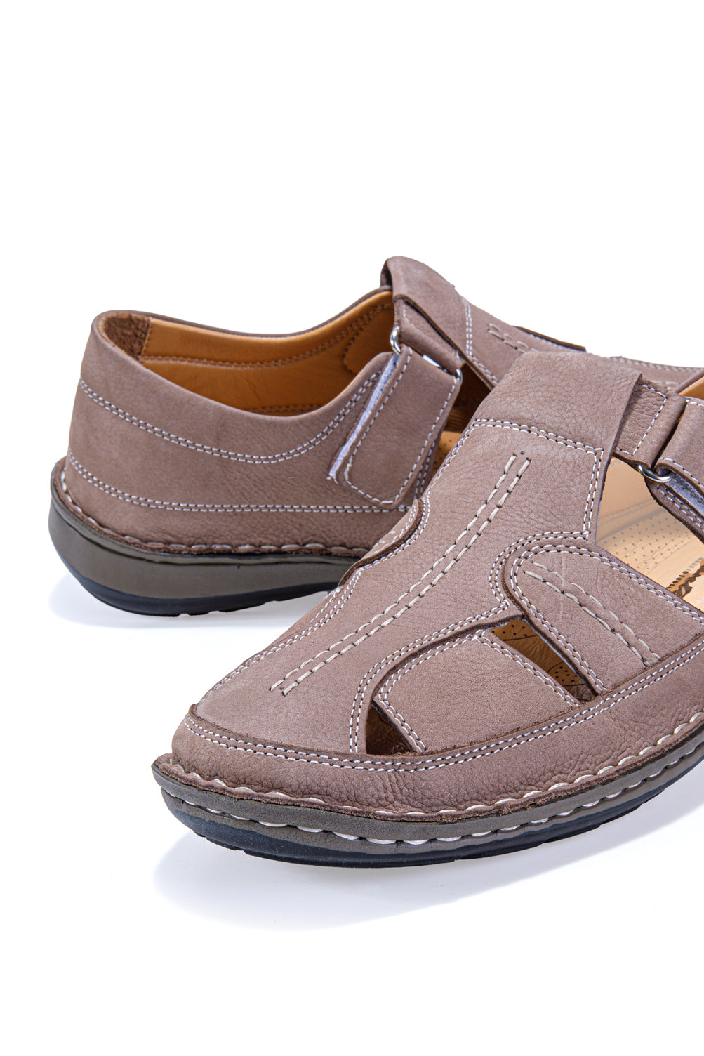 ALFİO KUM ORTOPEDİK % 100 HAKİKİ DERİ ERKEK SANDALET