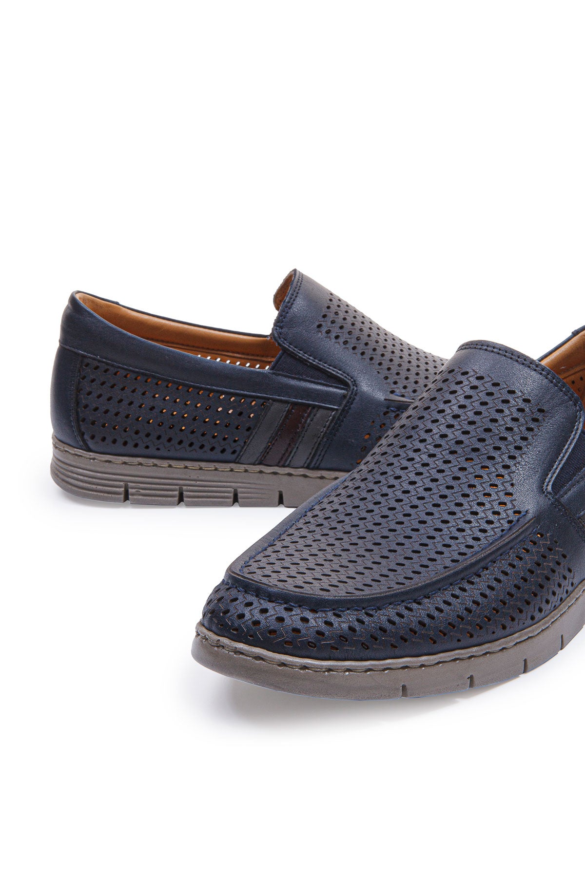 ROVER LACİVERT DERİ DELİKLİ COMFORT ERKEK AYAKKABI