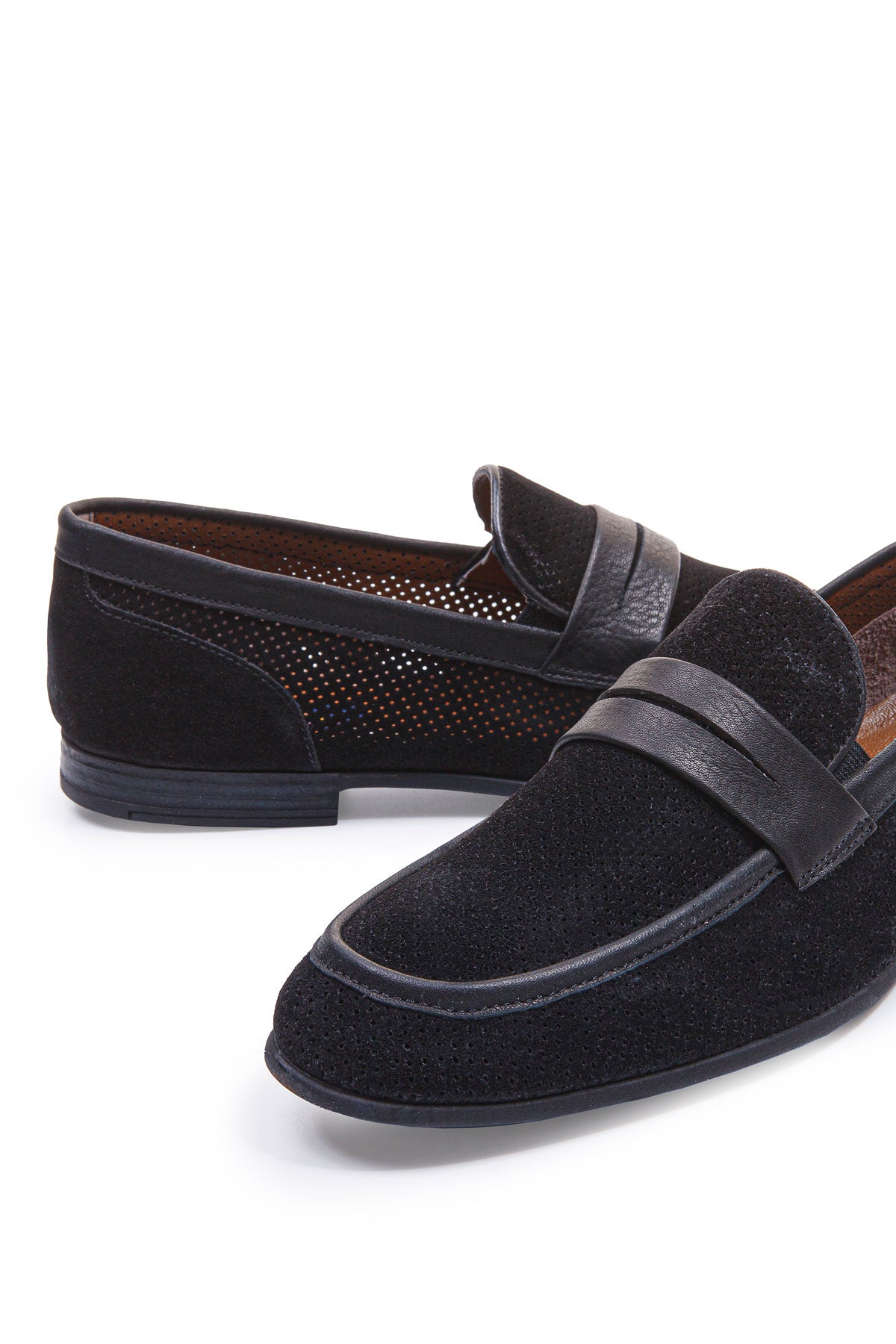 SPECTER SİYAH DELİKLİ SÜET ERKEK LOAFER AYAKKABI