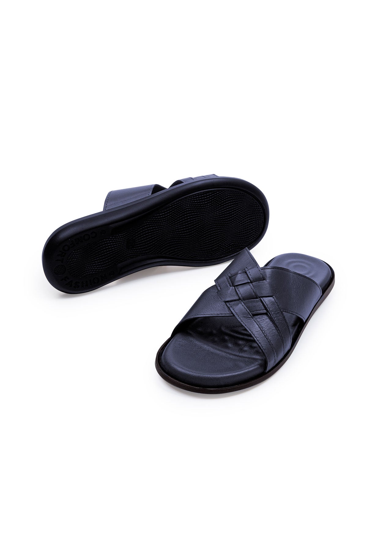 RADIANT LACİVERT DERİ ERKEK TERLİK