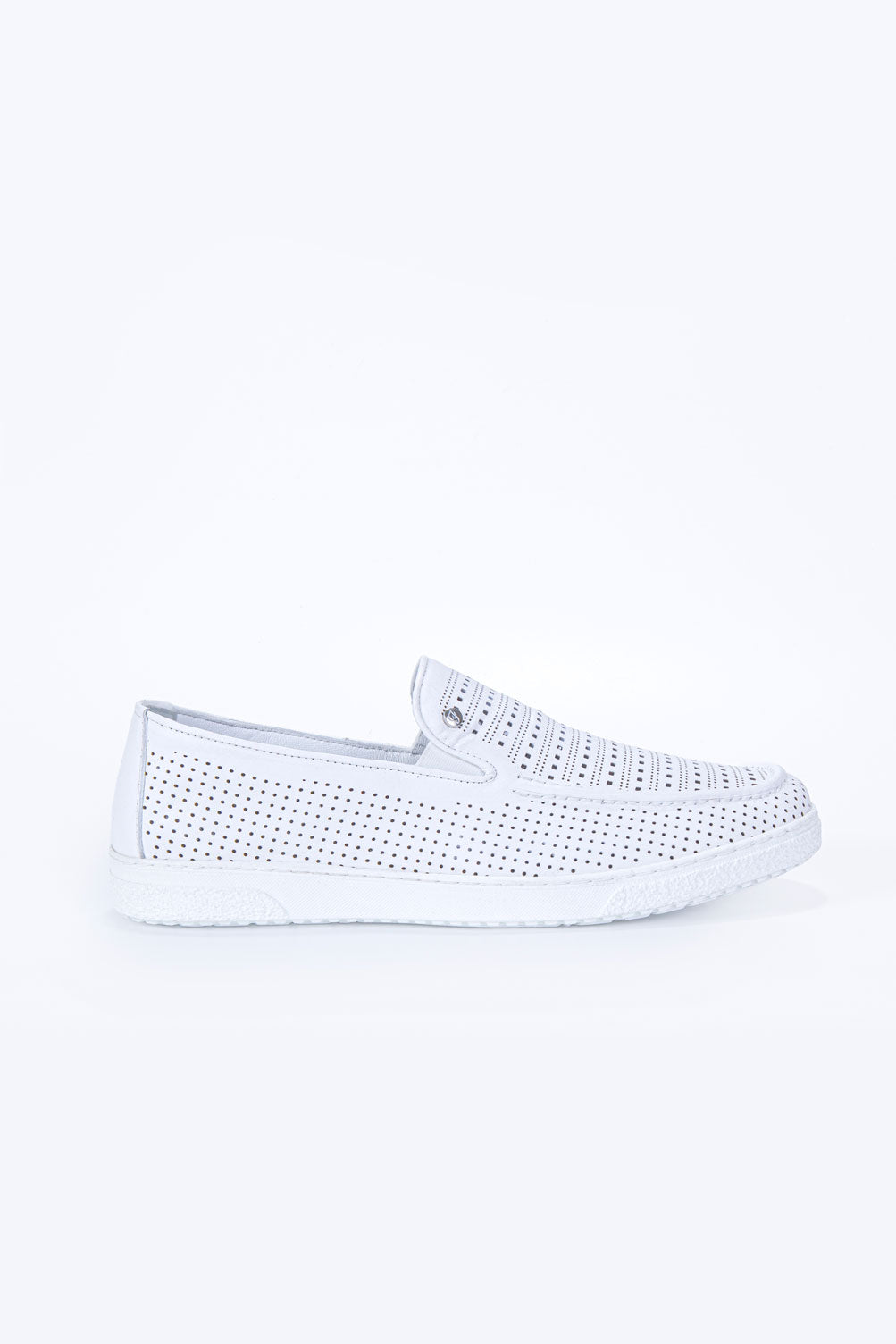 FUZE BEYAZ %100 HAKİKİ DERİ ERKEK LOAFER AYAKKABI