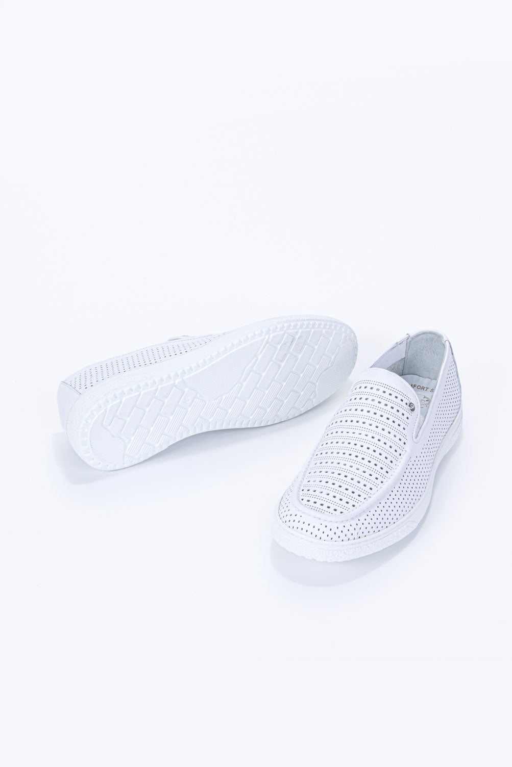 FUZE BEYAZ %100 HAKİKİ DERİ ERKEK LOAFER AYAKKABI