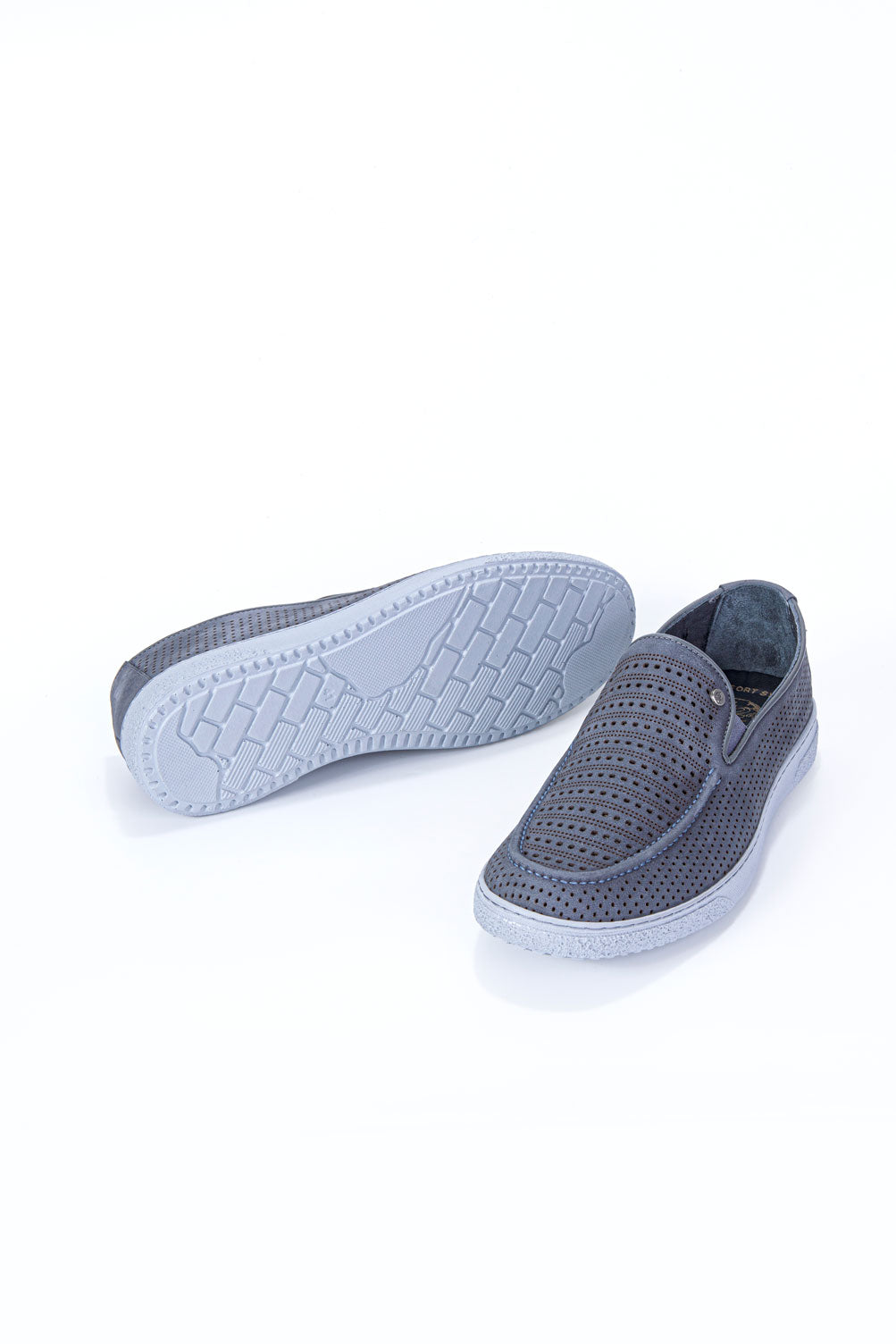 FUZE GRİ NUBUK %100 HAKİKİ DERİ ERKEK LOAFER AYAKKABI