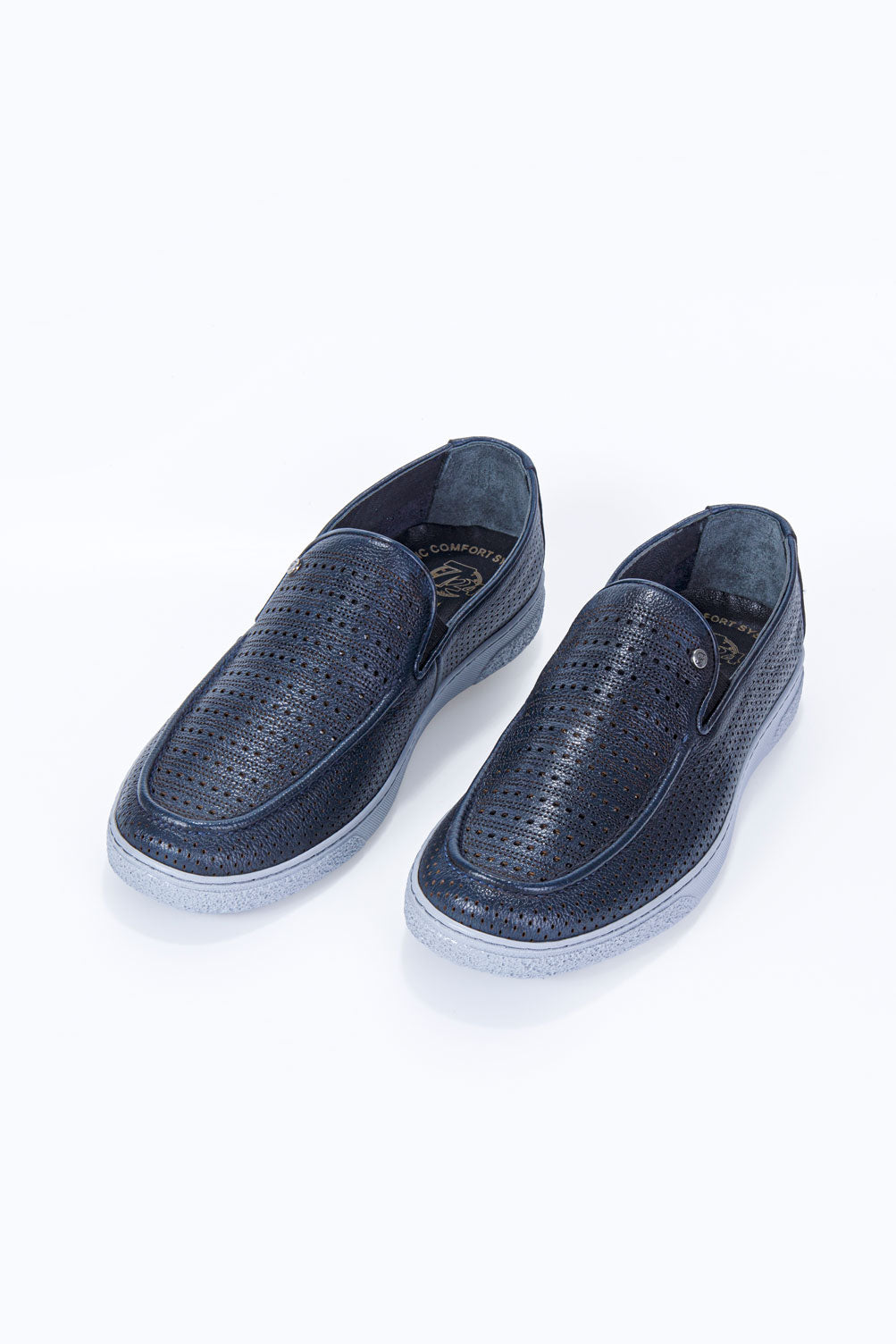 FUZE LACİVERT %100 HAKİKİ DERİ ERKEK LOAFER AYAKKABI