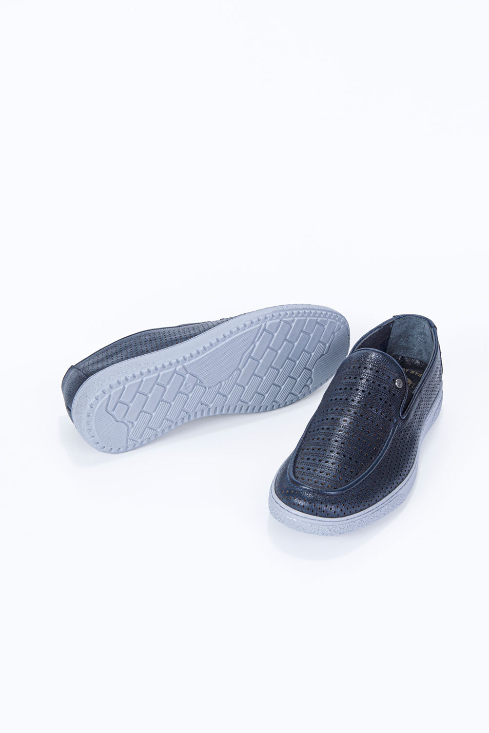 FUZE LACİVERT %100 HAKİKİ DERİ ERKEK LOAFER AYAKKABI