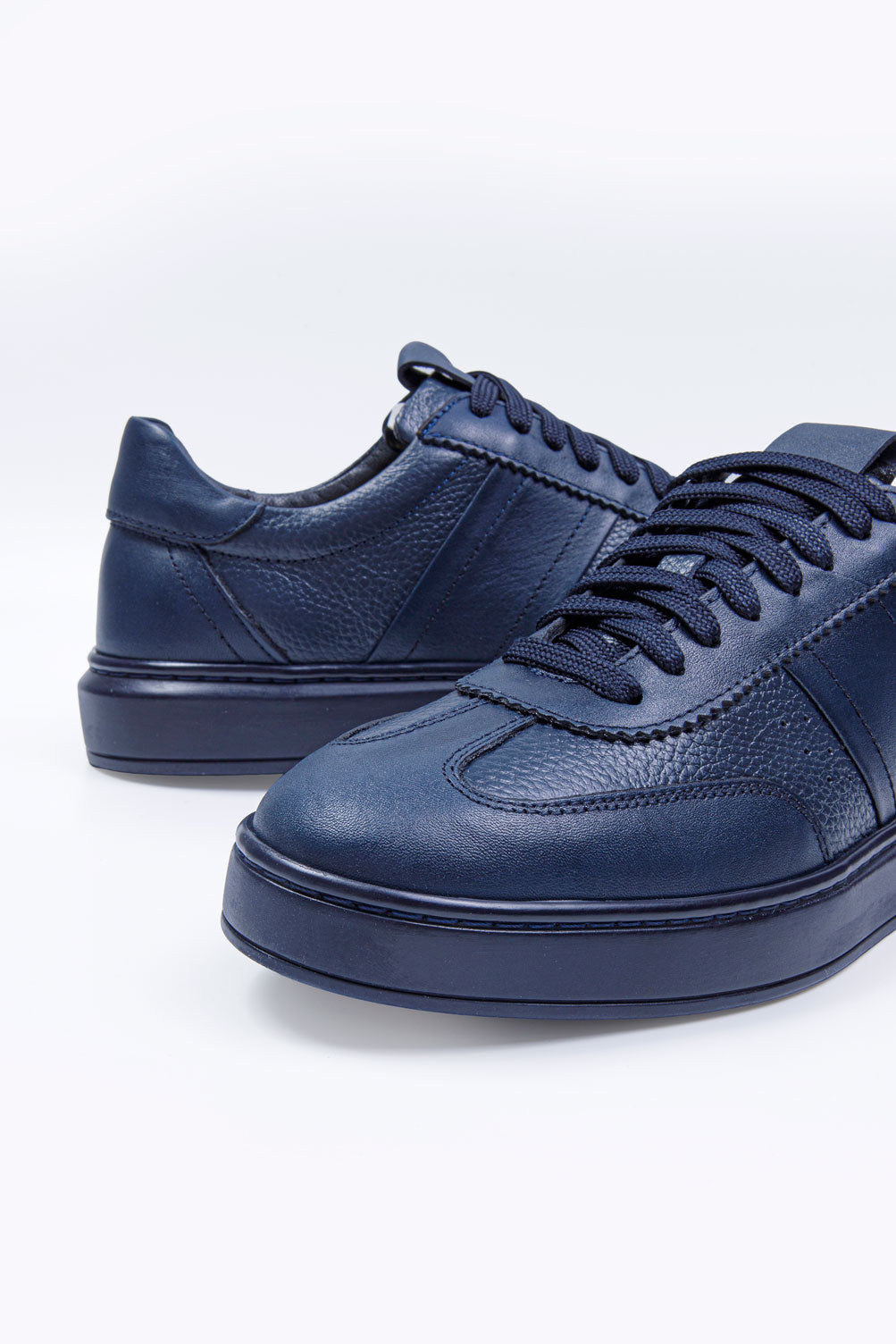 VELOCE LACİVERT İÇ VE DIŞ %100 HAKİKİ DERİ ERKEK SNEAKER AYAKKABI