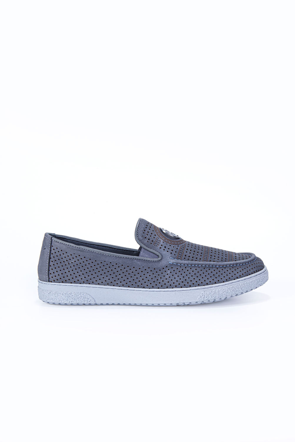 AXİS GRİ NUBUK %100 HAKİKİ DERİ ERKEK LOAFER AYAKKABI