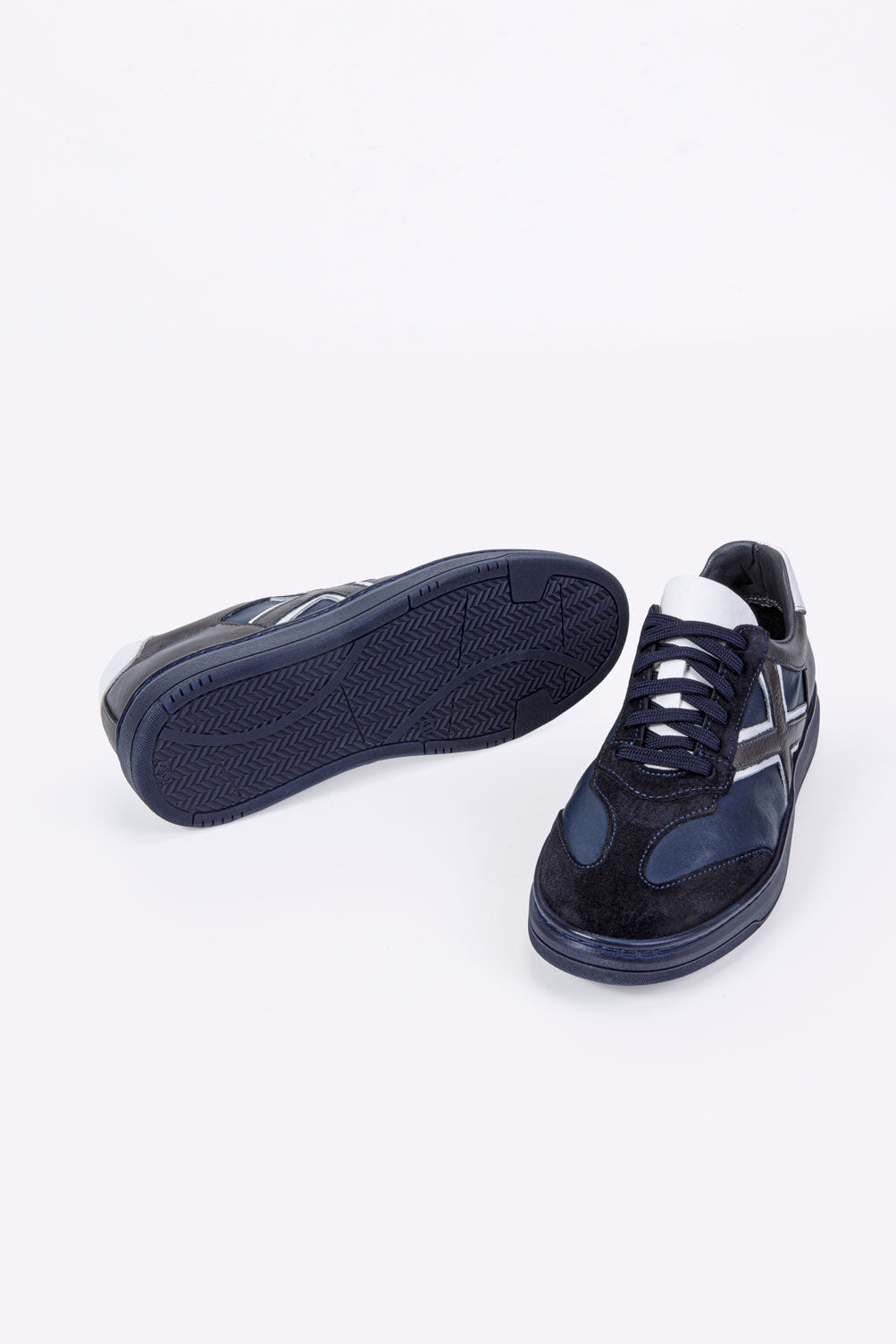 XEON LACİVERT %100 HAKİKİ DERİ ERKEK SNEAKER AYAKKABI