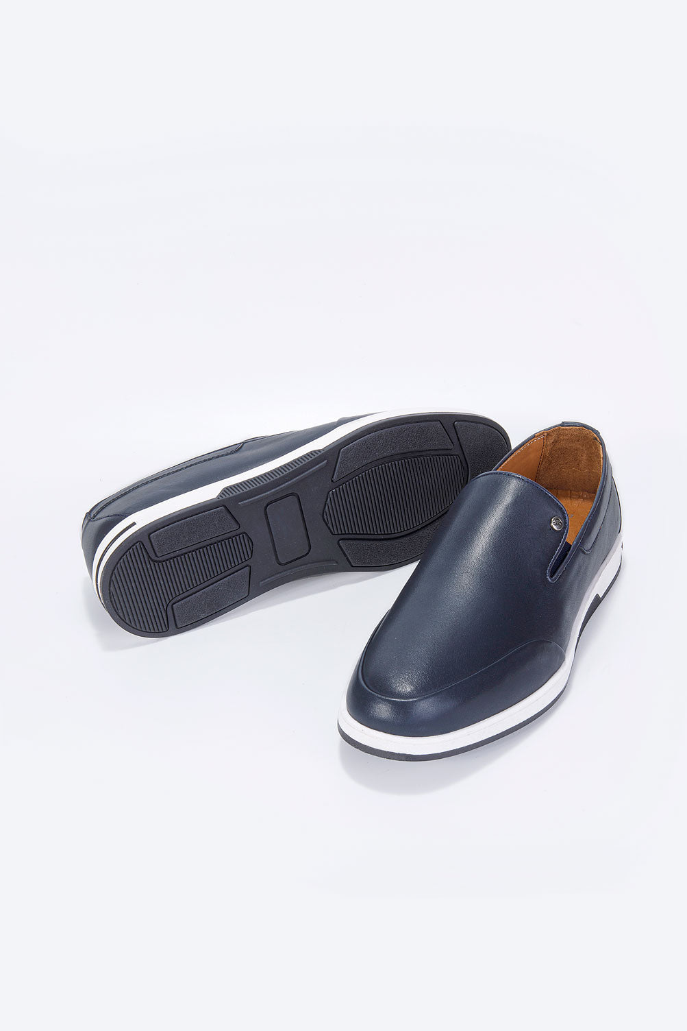 NEON LACİVERT %100 HAKİKİ DERİ LOAFER ERKEK AYAKKABI