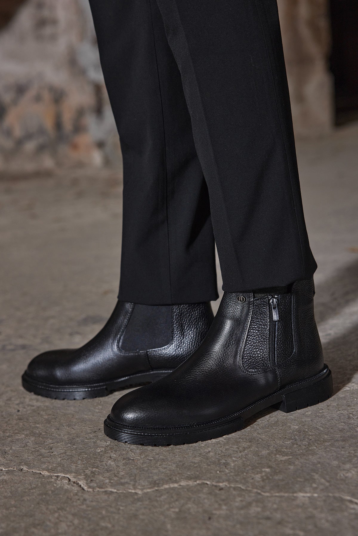 TROY SİYAH %100 HAKİKİ DERİ ERKEK BOT