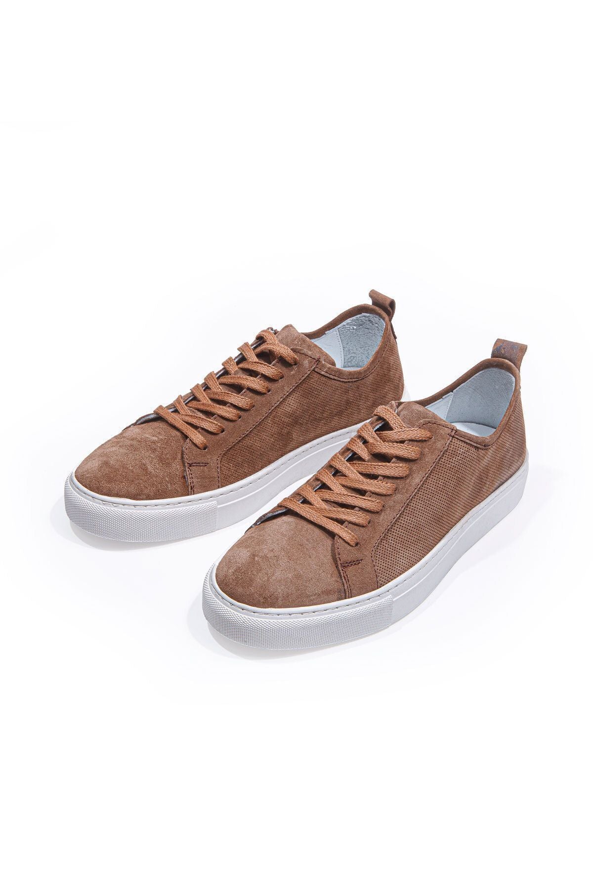 Valon Bağcıklı Delikli Süet Erkek Sneaker Ayakkabı