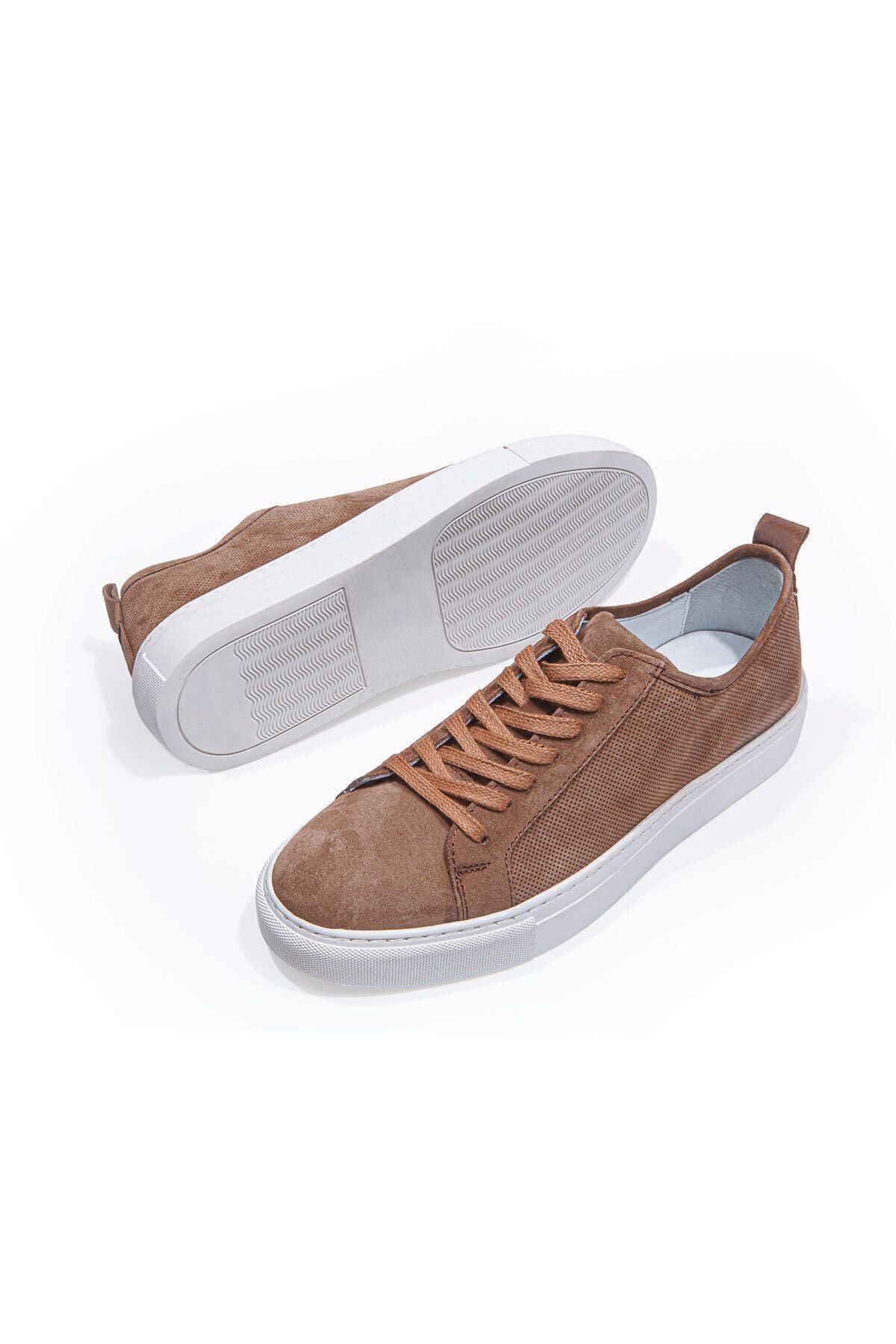 Valon Bağcıklı Delikli Süet Erkek Sneaker Ayakkabı