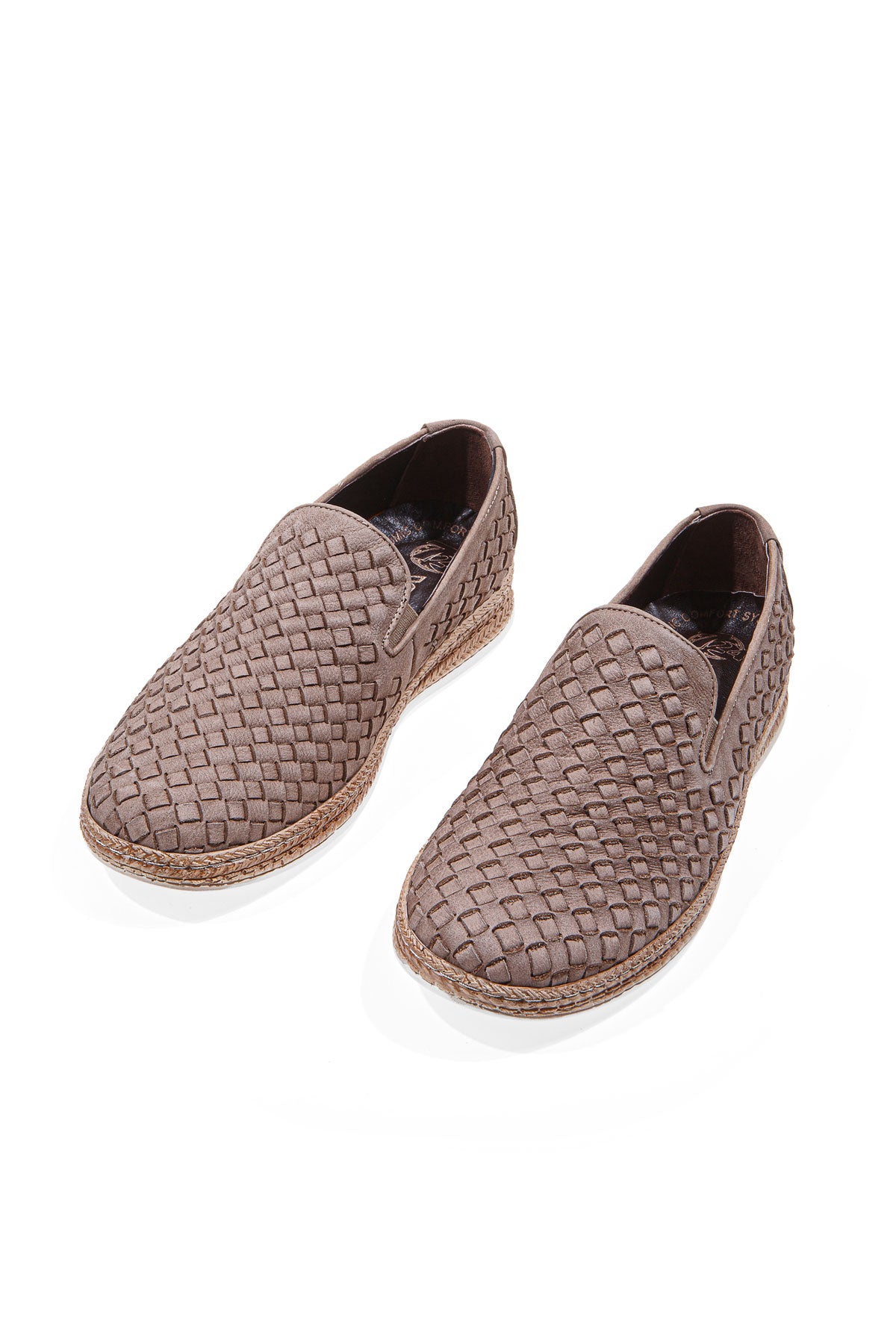 KNITTED KUM NUBUK DERİ ERKEK LOAFER AYAKKABI