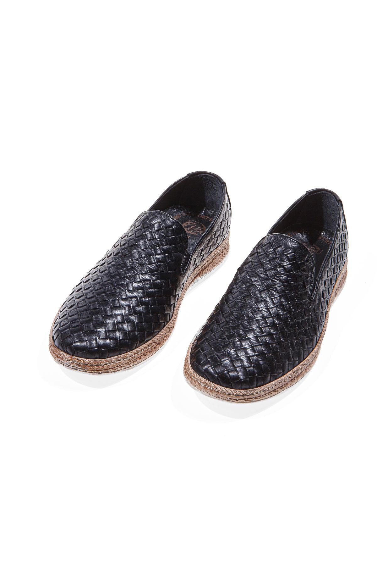 KNITTED SİYAH HAKİKİ DERİ ERKEK LOAFER AYAKKABI