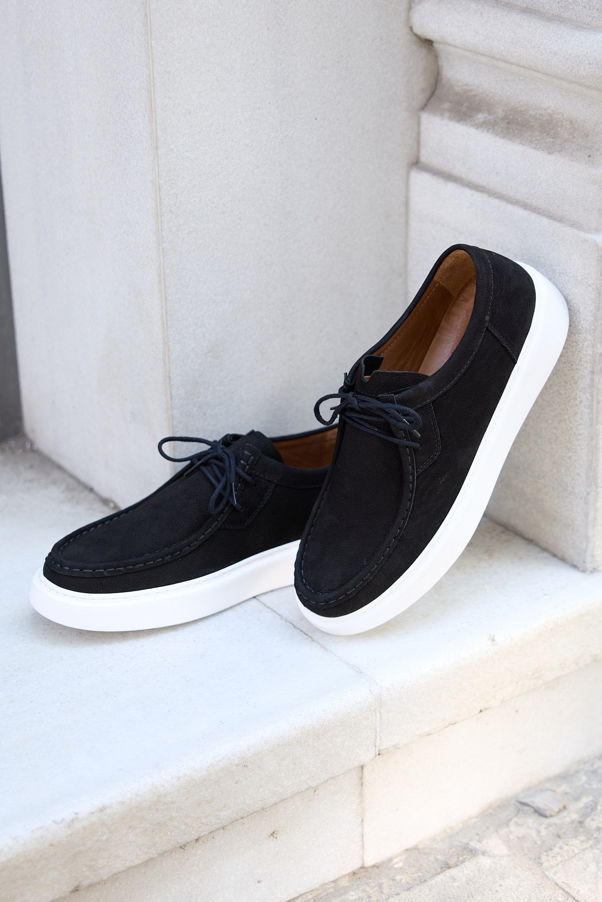 EAGLE SİYAH NUBUK %100 HAKİKİ DERİ ERKEK GÜNLÜK AYAKKABI