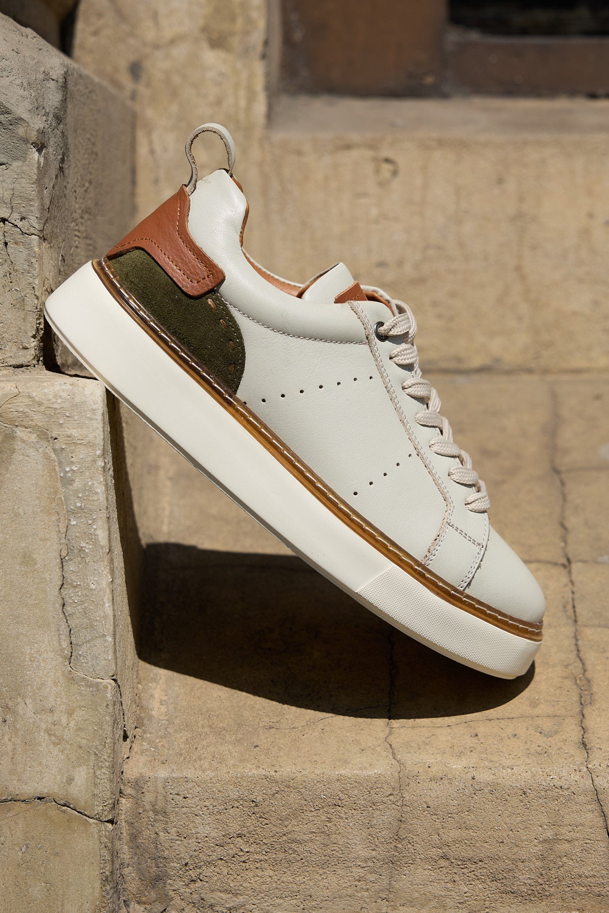 SHERİFF BEJ %100 HAKİKİ DERİ ERKEK SNEAKER AYAKKABI