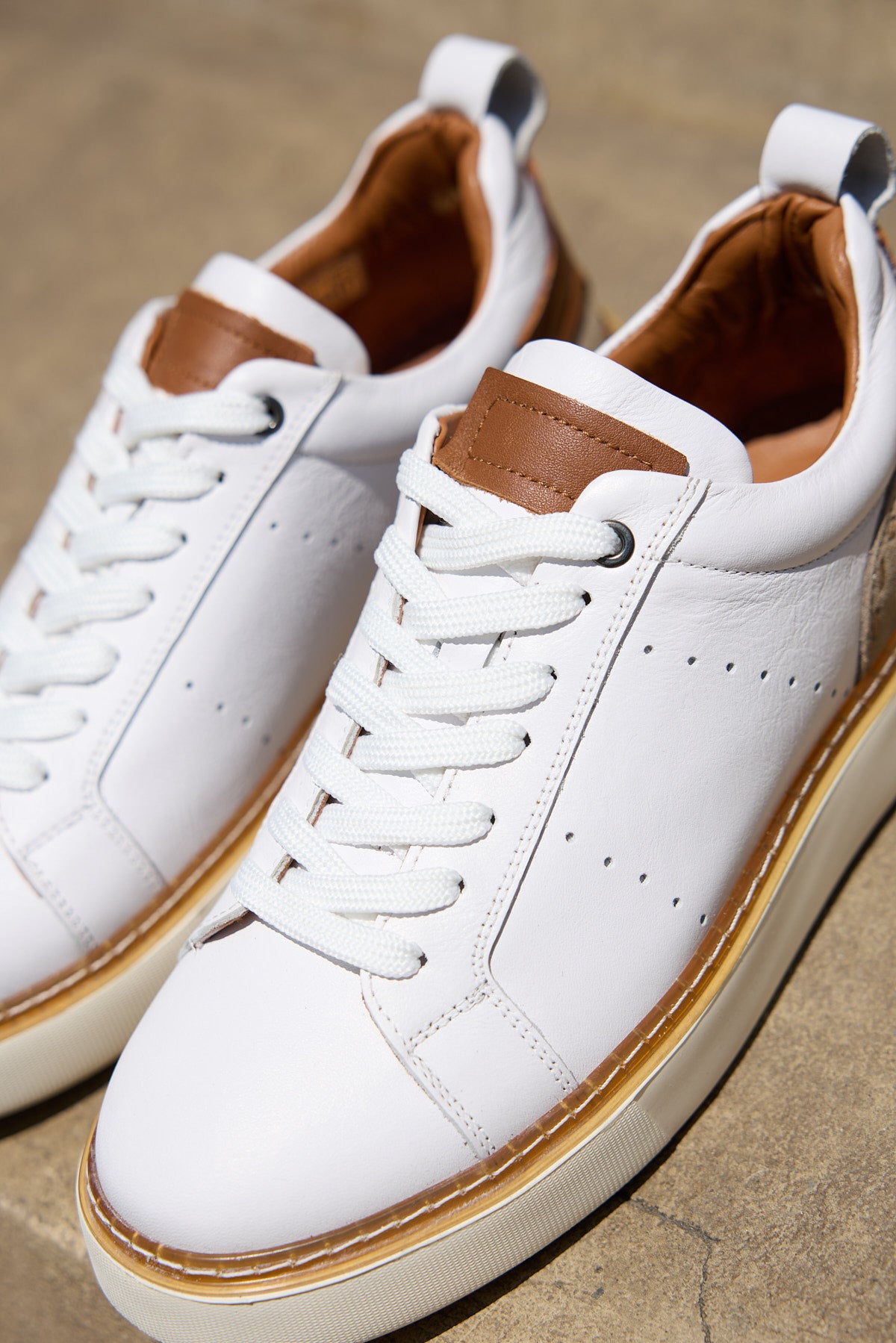 SHERİFF BEYAZ %100 HAKİKİ DERİ ERKEK SNEAKER AYAKKABI