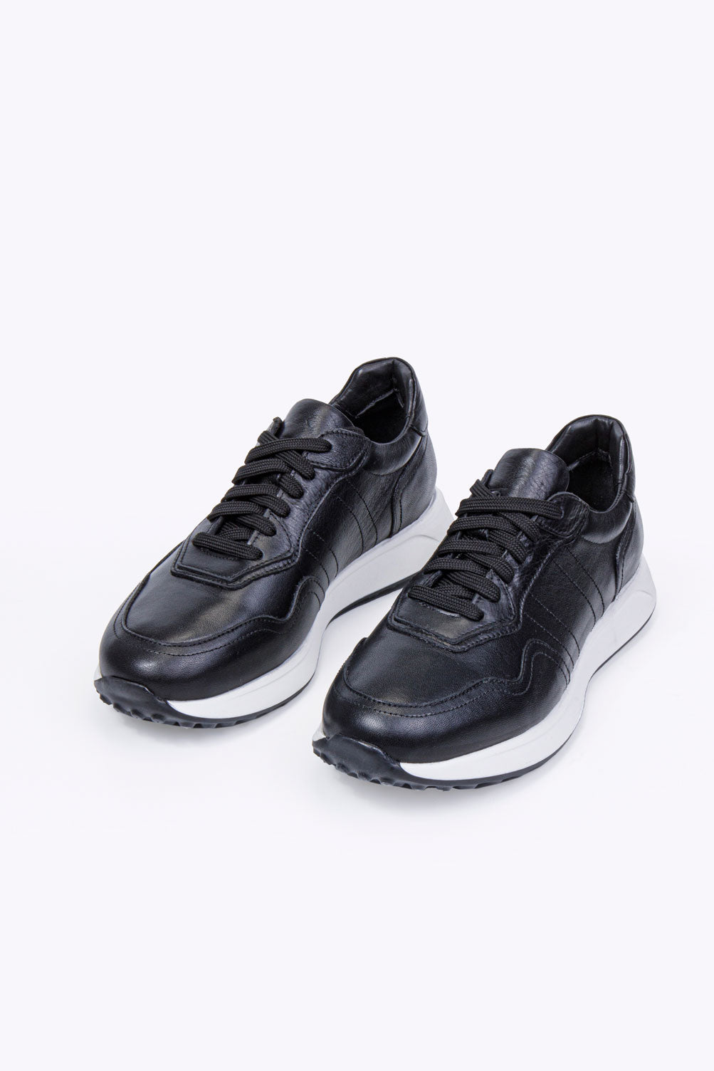 SAVİO SİYAH BAĞCIKLI %100 HAKİKİ DERİ ERKEK SNEAKER AYAKKABI