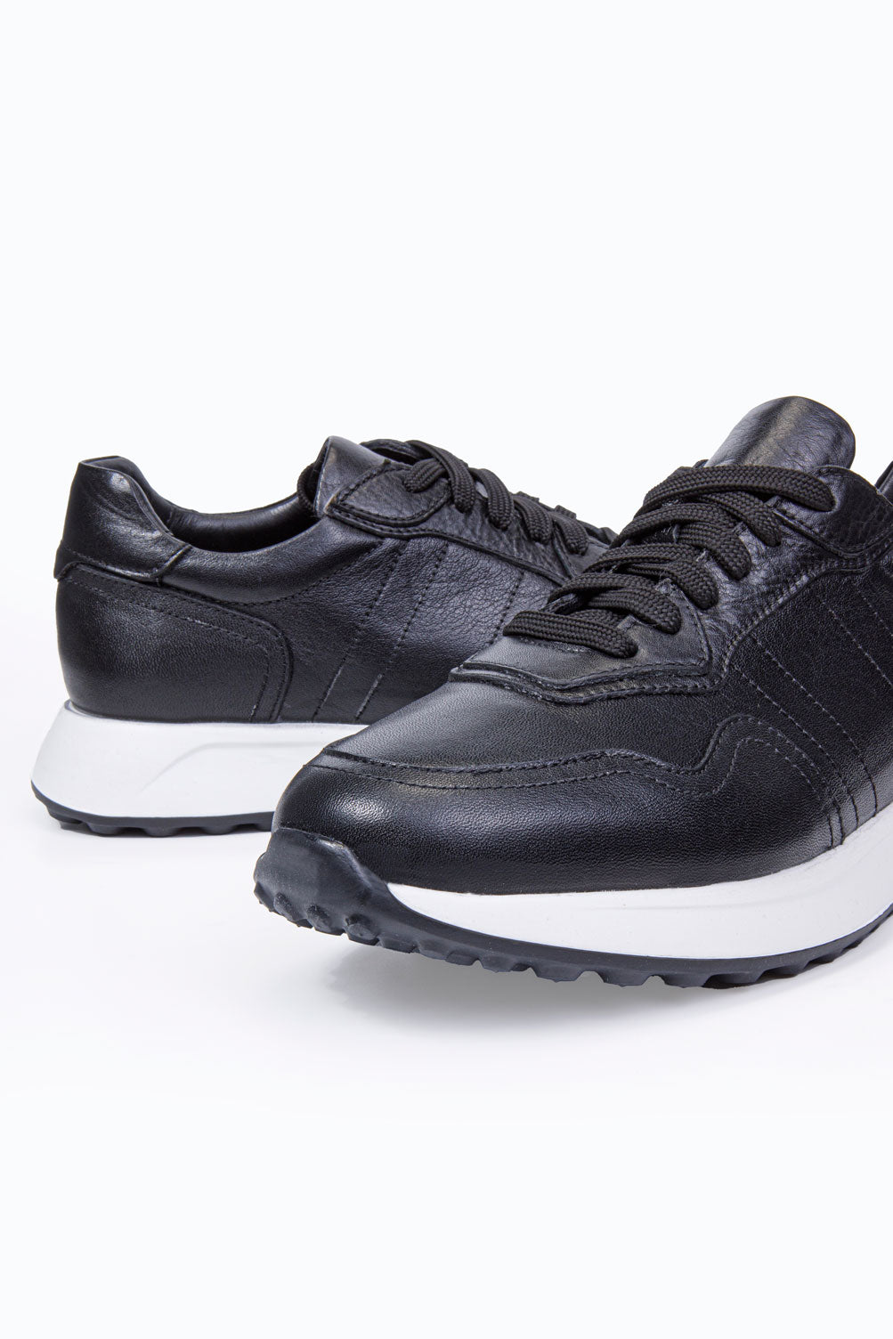 SAVİO SİYAH BAĞCIKLI %100 HAKİKİ DERİ ERKEK SNEAKER AYAKKABI