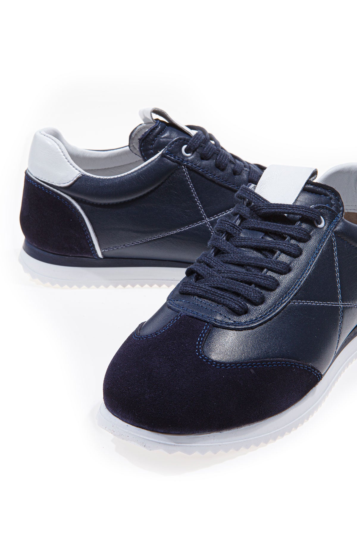 CLASS LACİVERT HAKİKİ DERİ ERKEK SNEAKER AYAKKABI