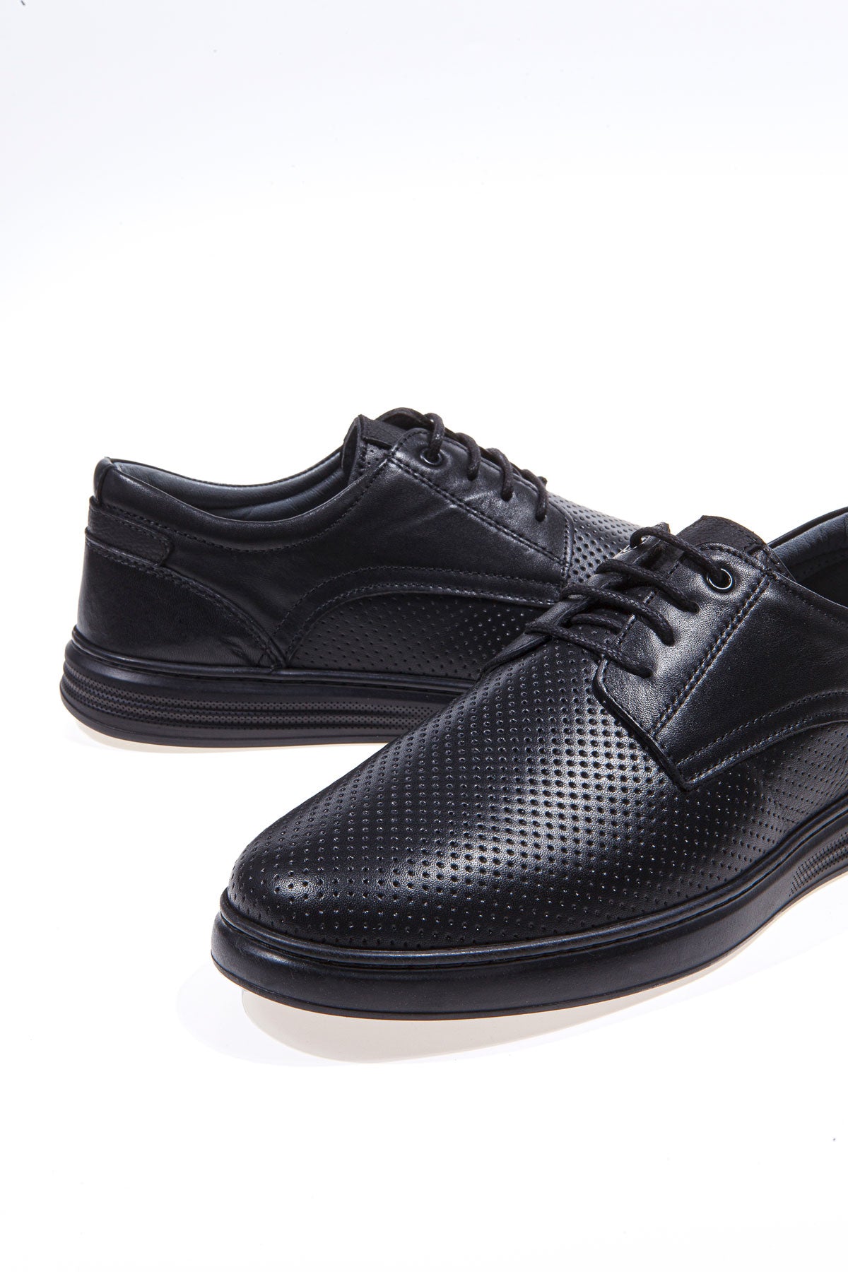 VIGO SİYAH HAKİKİ DERİ ERKEK SNEAKER AYAKKABI