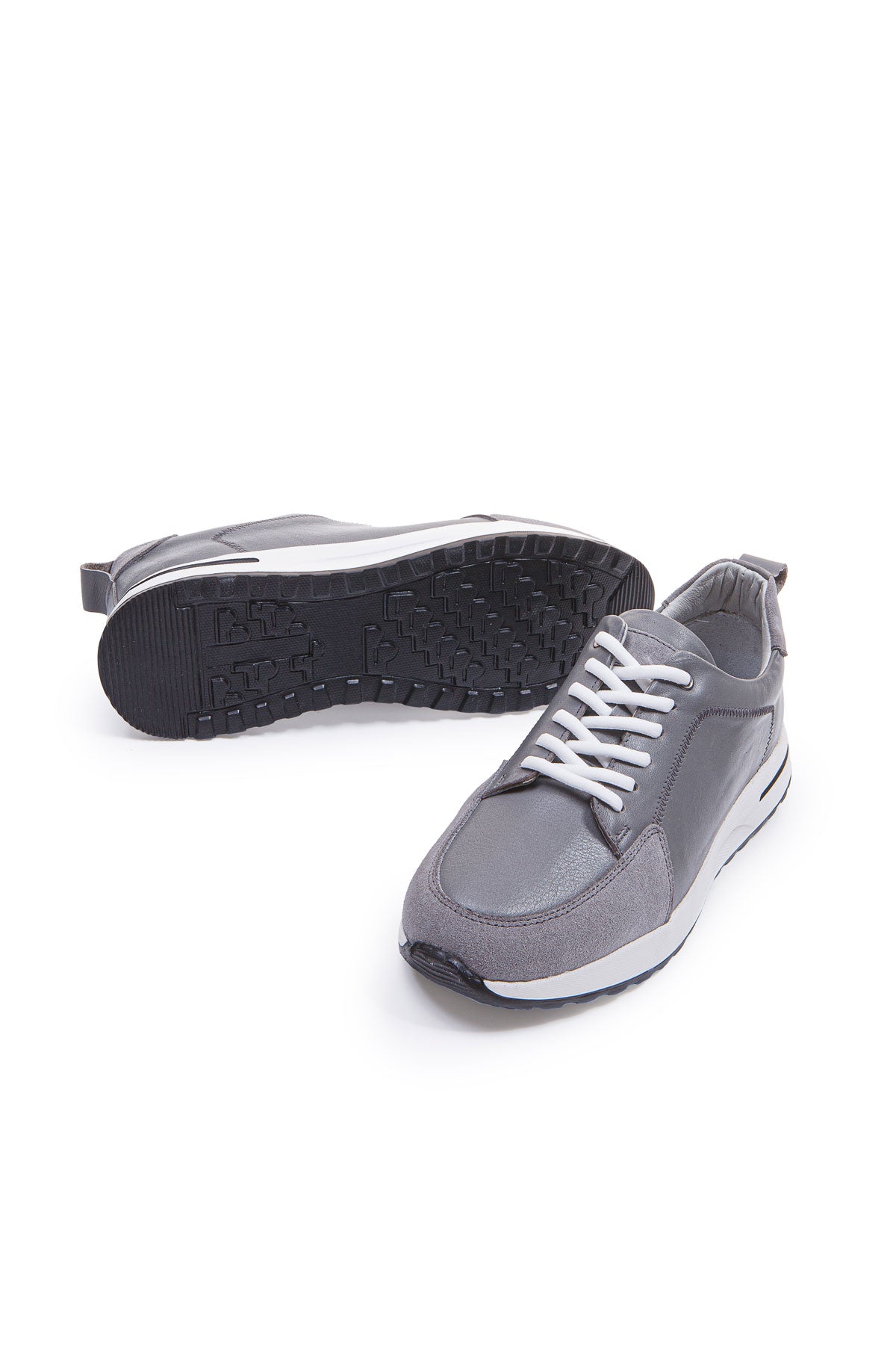 HORIZON GRİ BAĞCIKLI DERİ ERKEK SNEAKER AYAKKABI