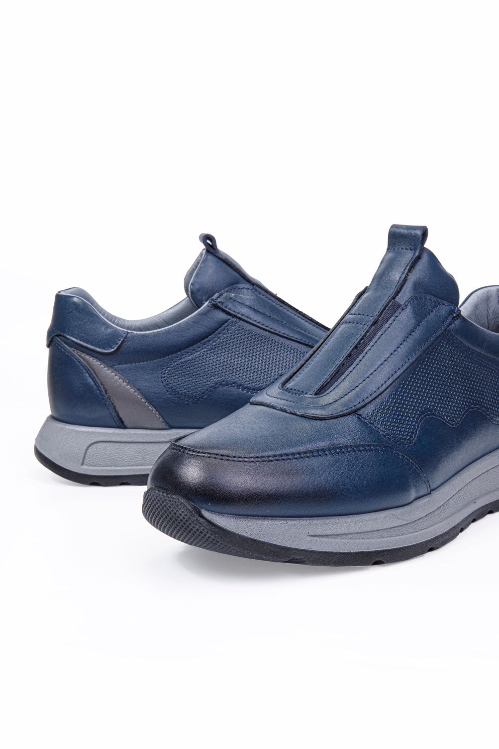 SCALA LACİVERT %100  HAKİKİ DERİ ERKEK SPOR GÜNLÜK AYAKKABI