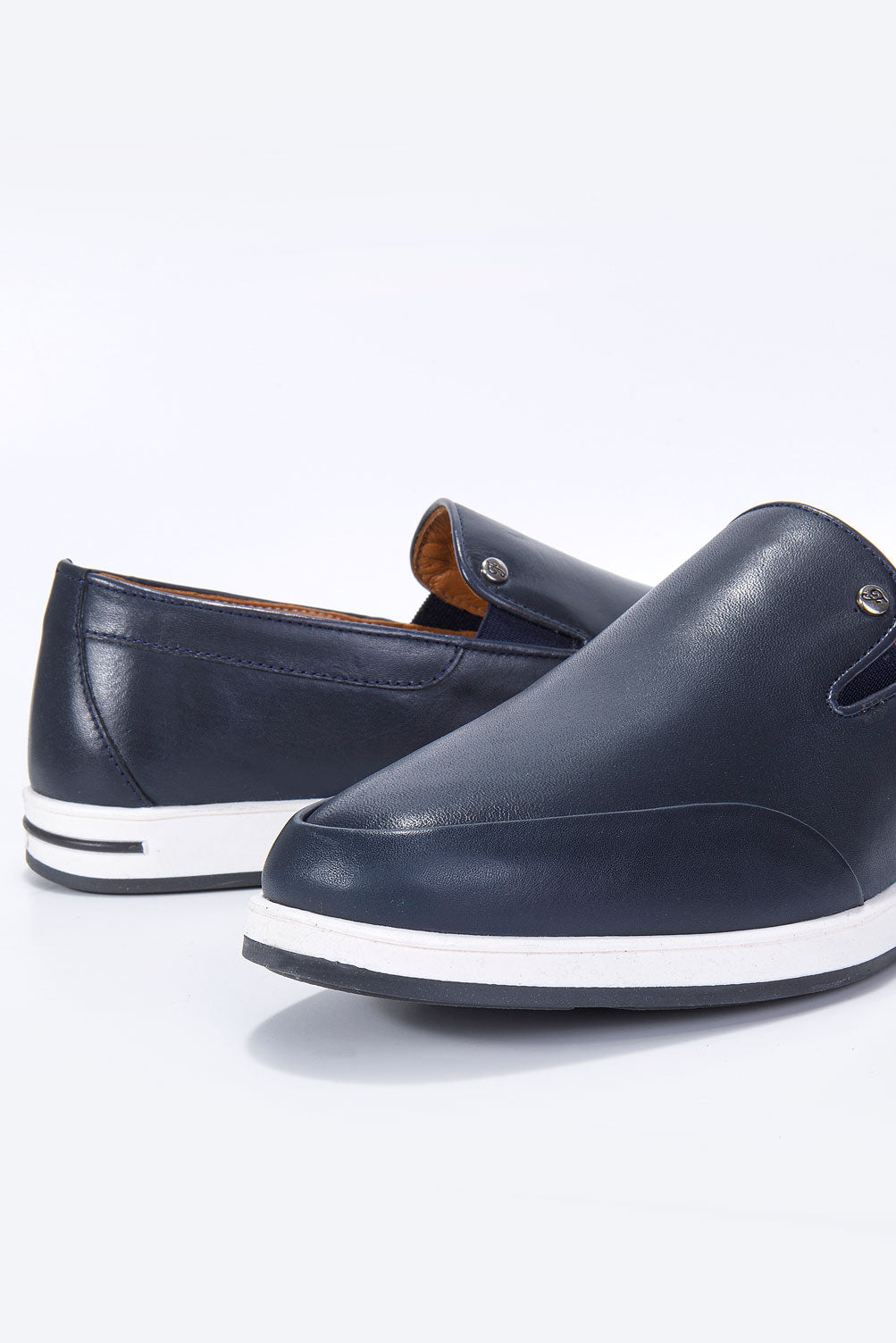 NEON LACİVERT %100 HAKİKİ DERİ LOAFER ERKEK AYAKKABI
