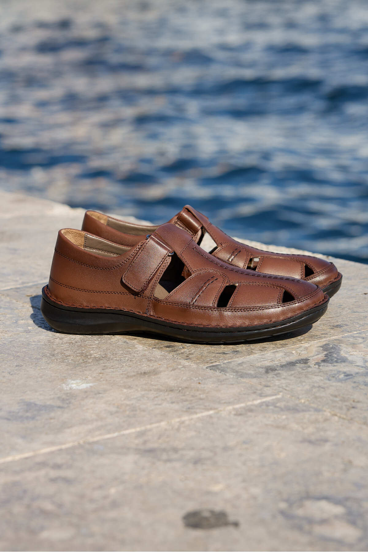 Alfio Ortopedik % 100 Hakiki Deri Erkek Sandalet