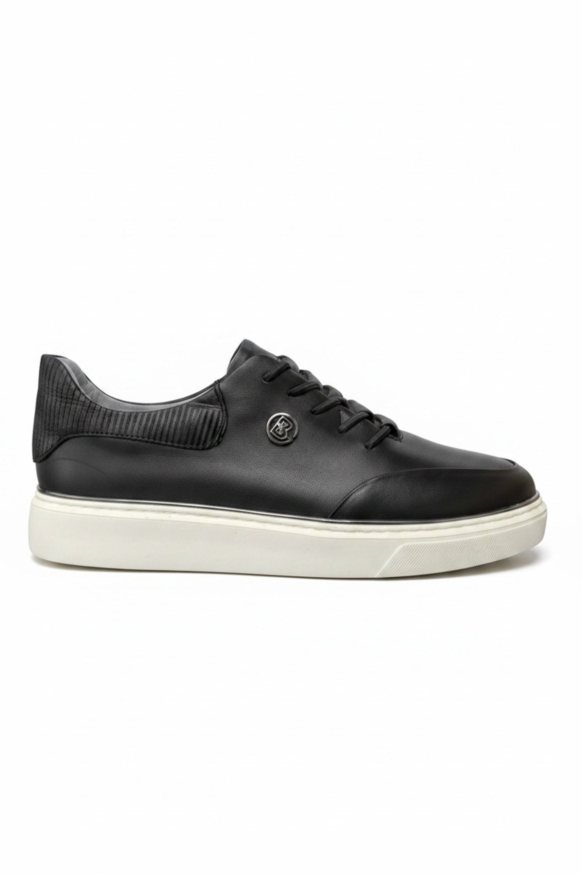 Genova Siyah %100 Hakiki Deri Sneaker Erkek Ayakkabı