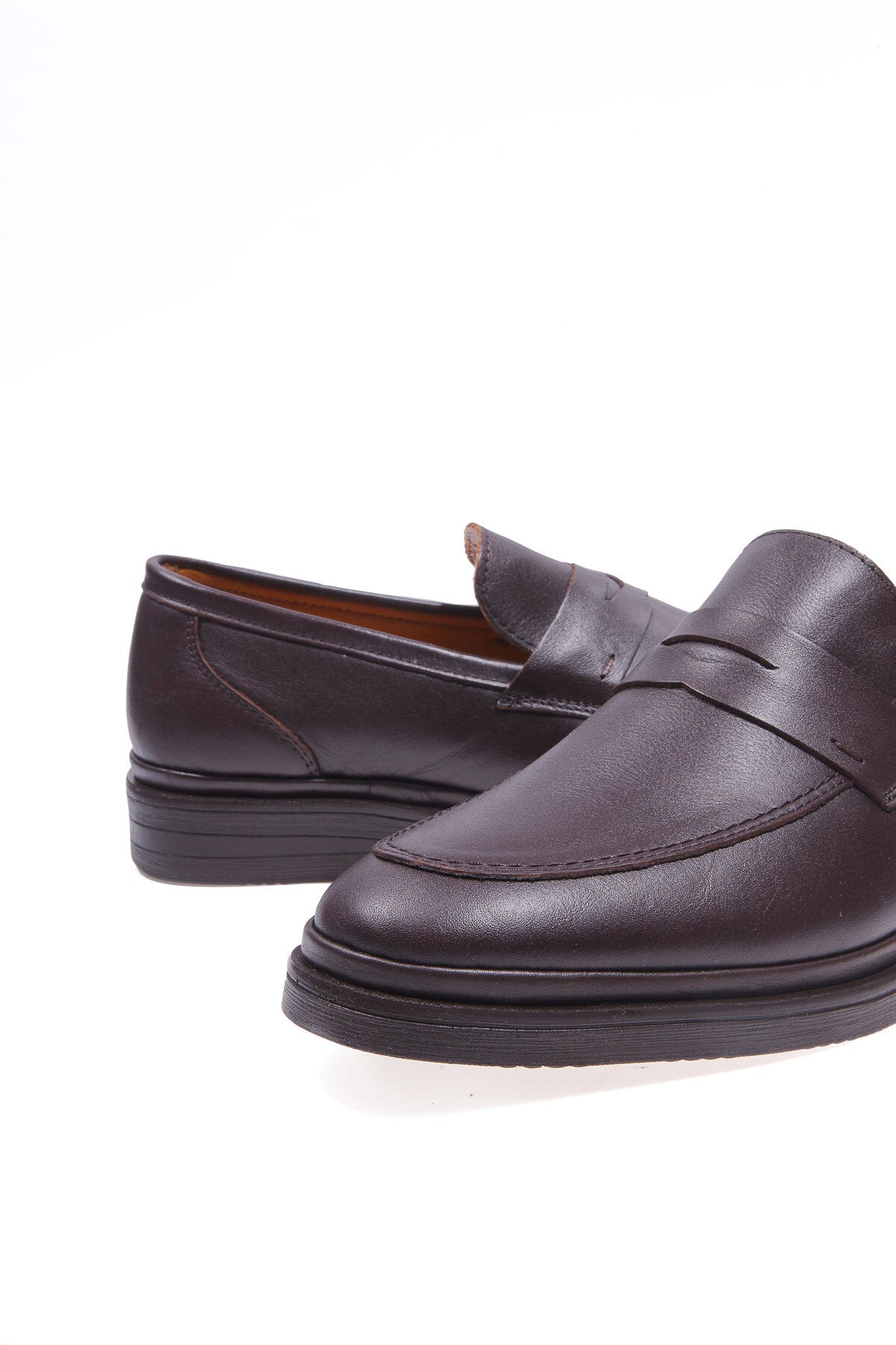 Malaga Kahverengi %100 Hakiki Deri Erkek Comfort Ayakkabı