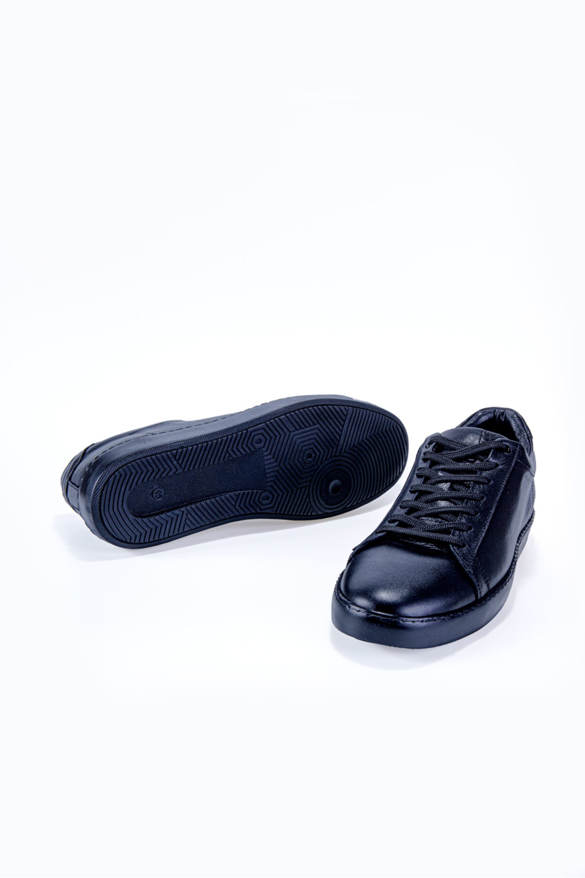 Nore Siyah Hakiki Deri Büyük Beden Erkek Sneaker Ayakkabı ,Günlük Casual Ayakkabı