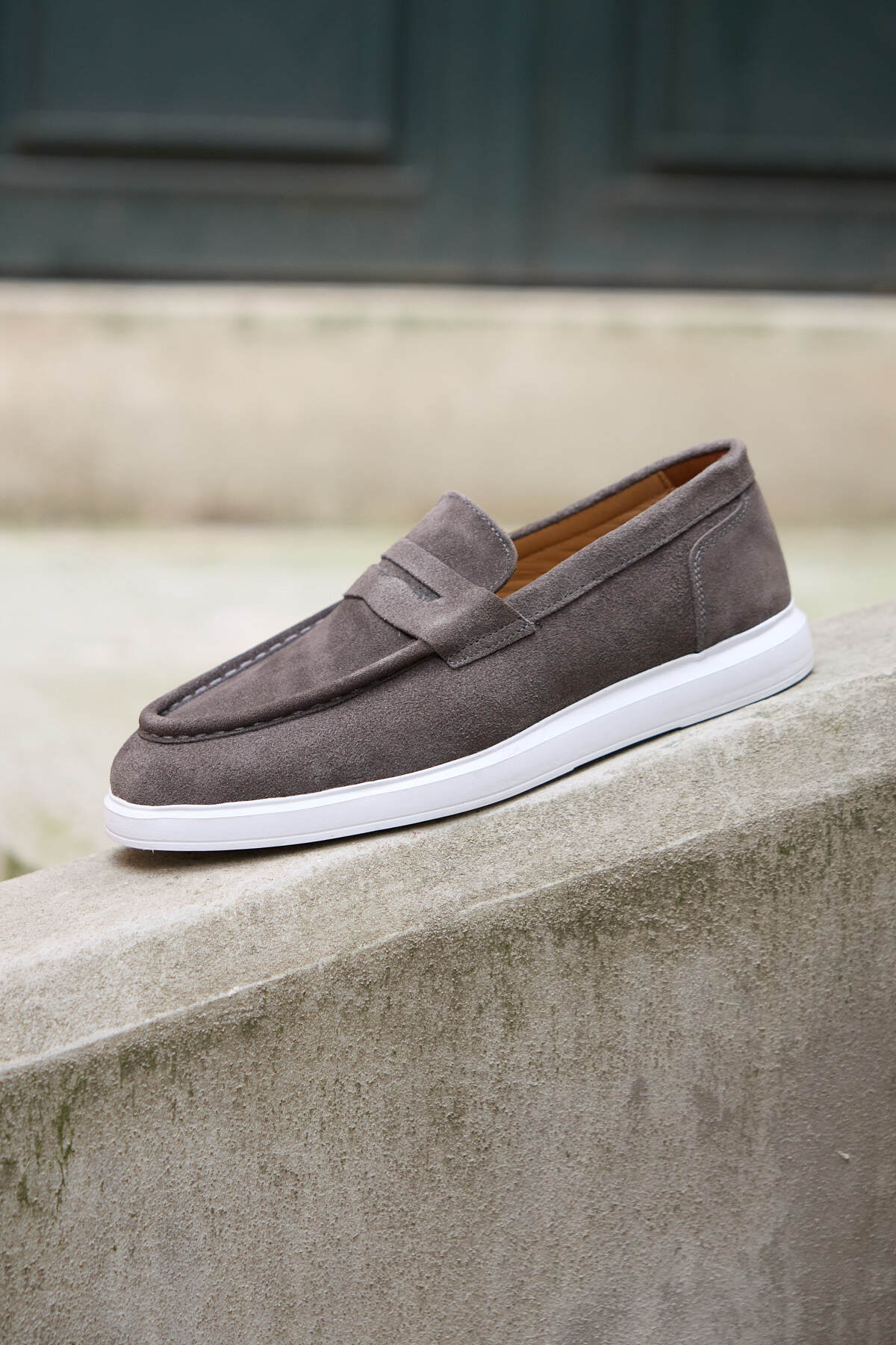 Rivani Süet % 100 Hakiki Deri Erkek Loafer Ayakkabı