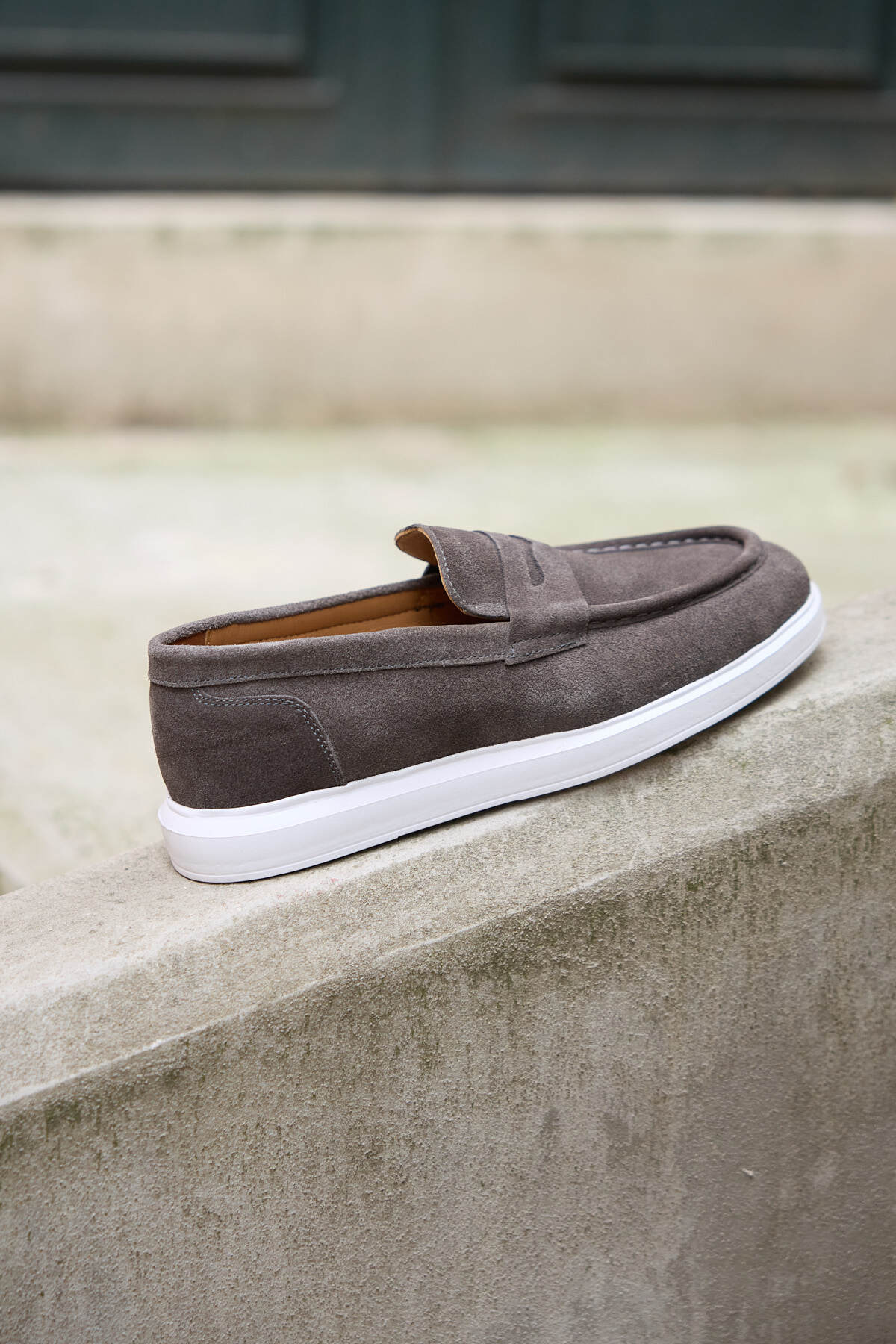 Rivani Süet % 100 Hakiki Deri Erkek Loafer Ayakkabı