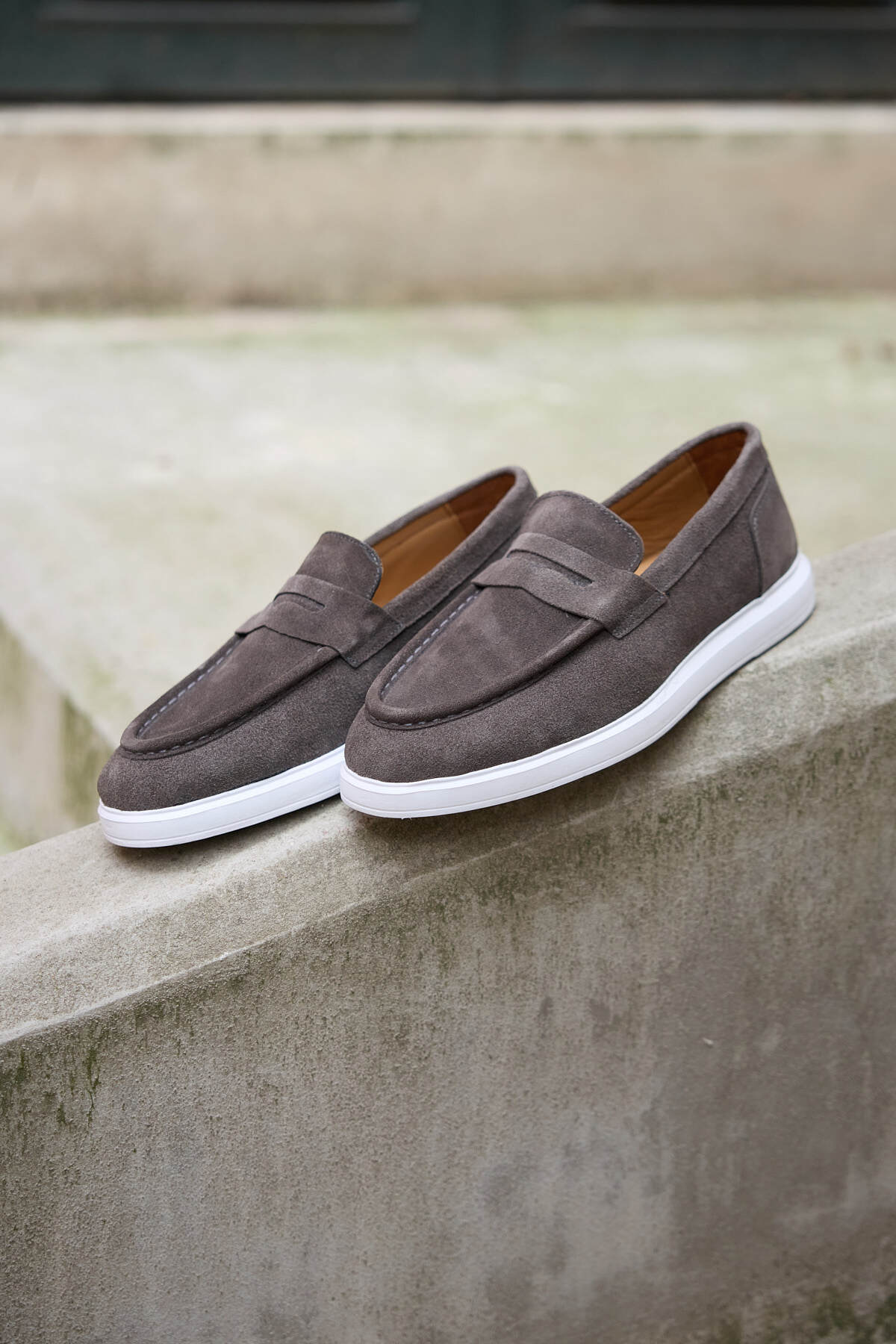 Rivani Süet % 100 Hakiki Deri Erkek Loafer Ayakkabı