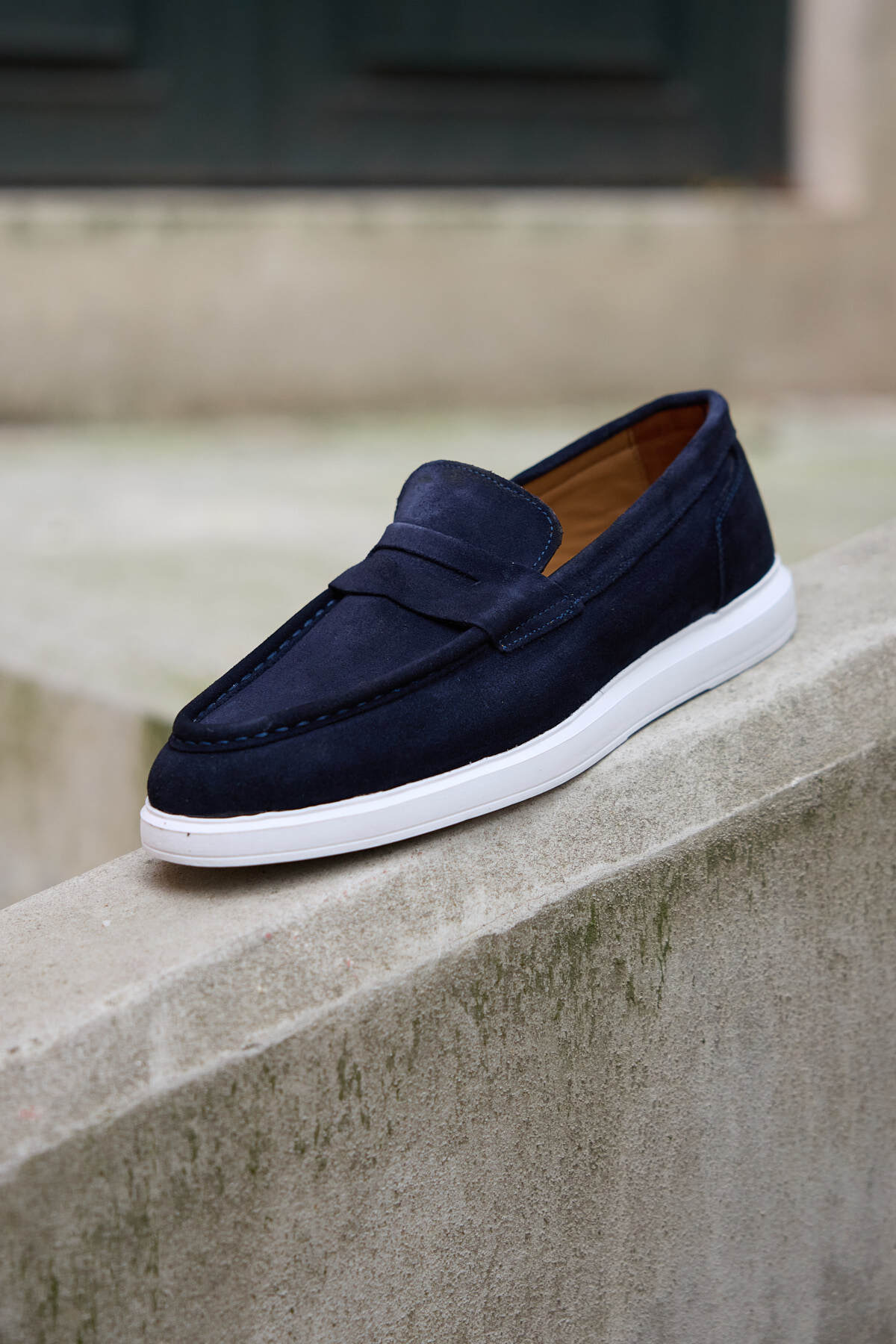 Rivani Süet % 100 Hakiki Deri Erkek Loafer Ayakkabı