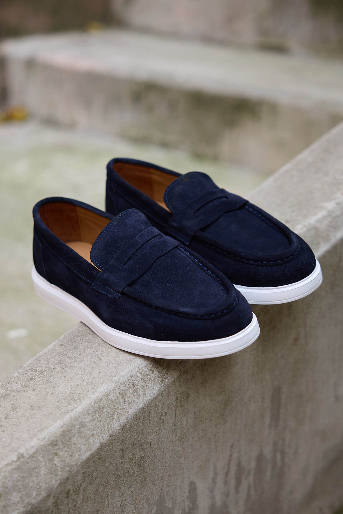 Rivani Süet % 100 Hakiki Deri Erkek Loafer Ayakkabı