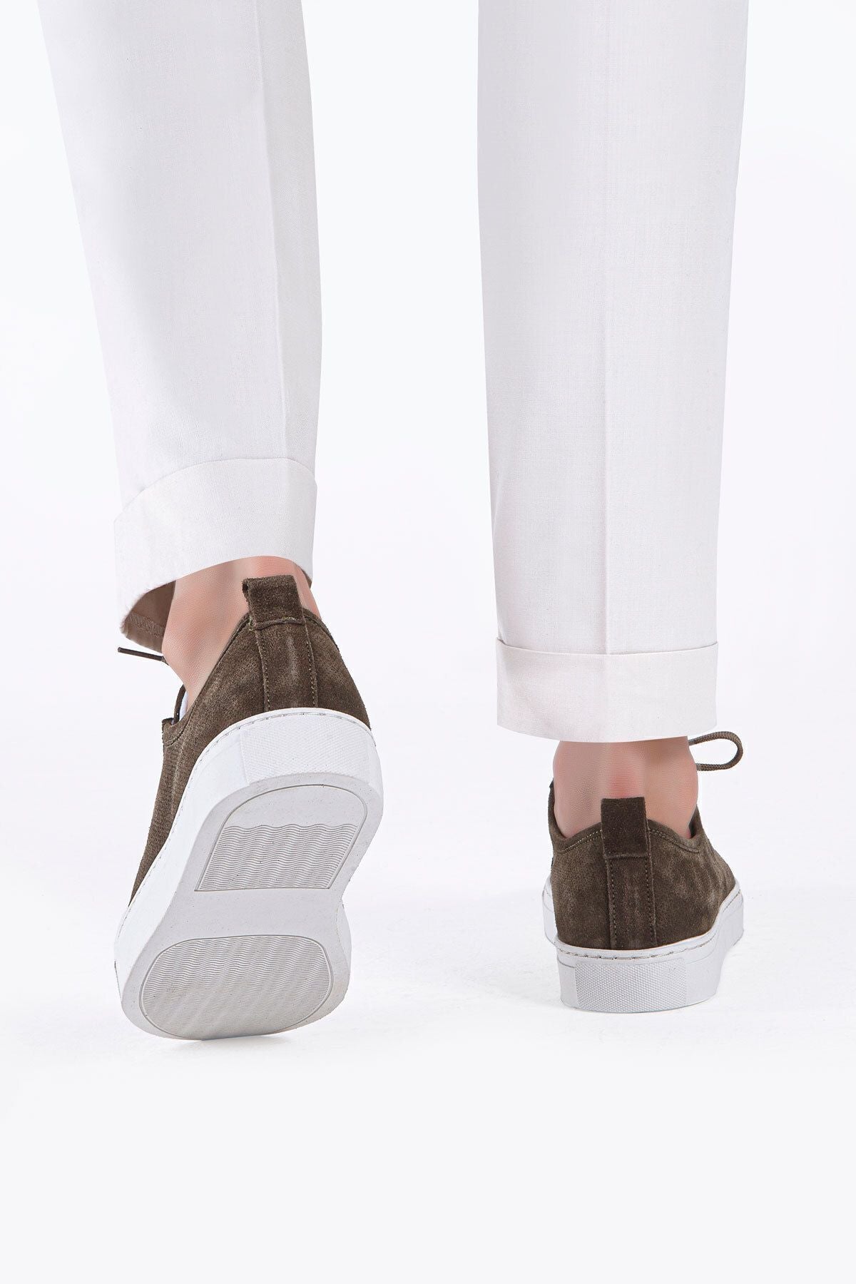 Valon Bağcıklı Delikli Süet Erkek Sneaker Ayakkabı