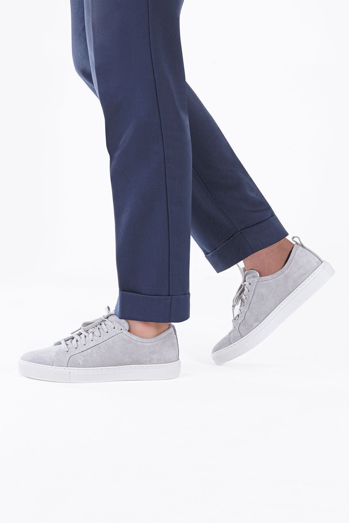 Valon Bağcıklı Delikli Süet Erkek Sneaker Ayakkabı