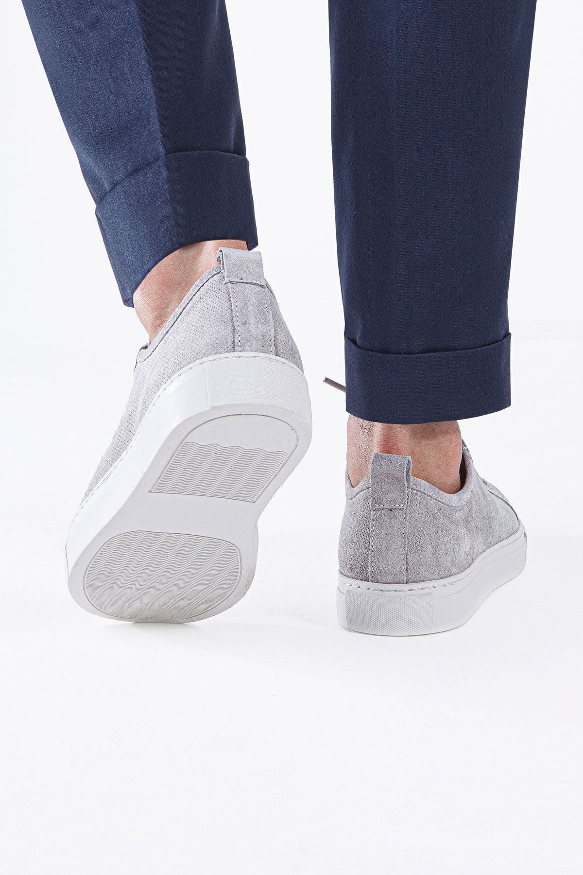 Valon Bağcıklı Delikli Süet Erkek Sneaker Ayakkabı