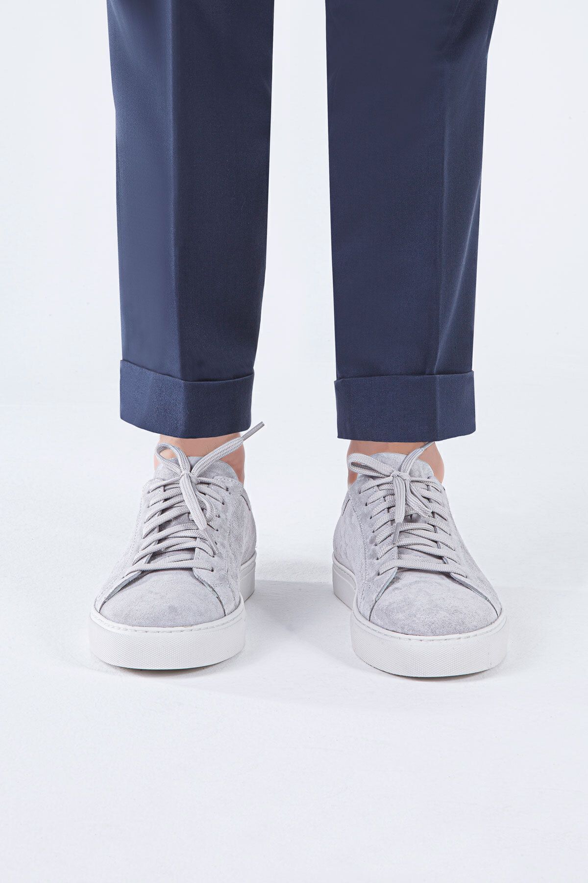 Valon Bağcıklı Delikli Süet Erkek Sneaker Ayakkabı