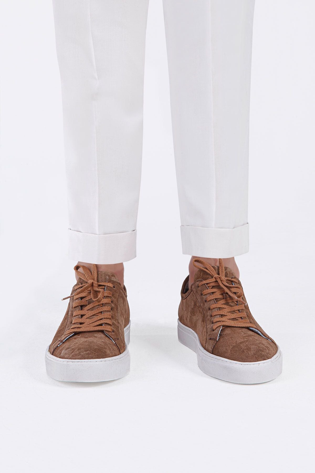 Valon Bağcıklı Delikli Süet Erkek Sneaker Ayakkabı