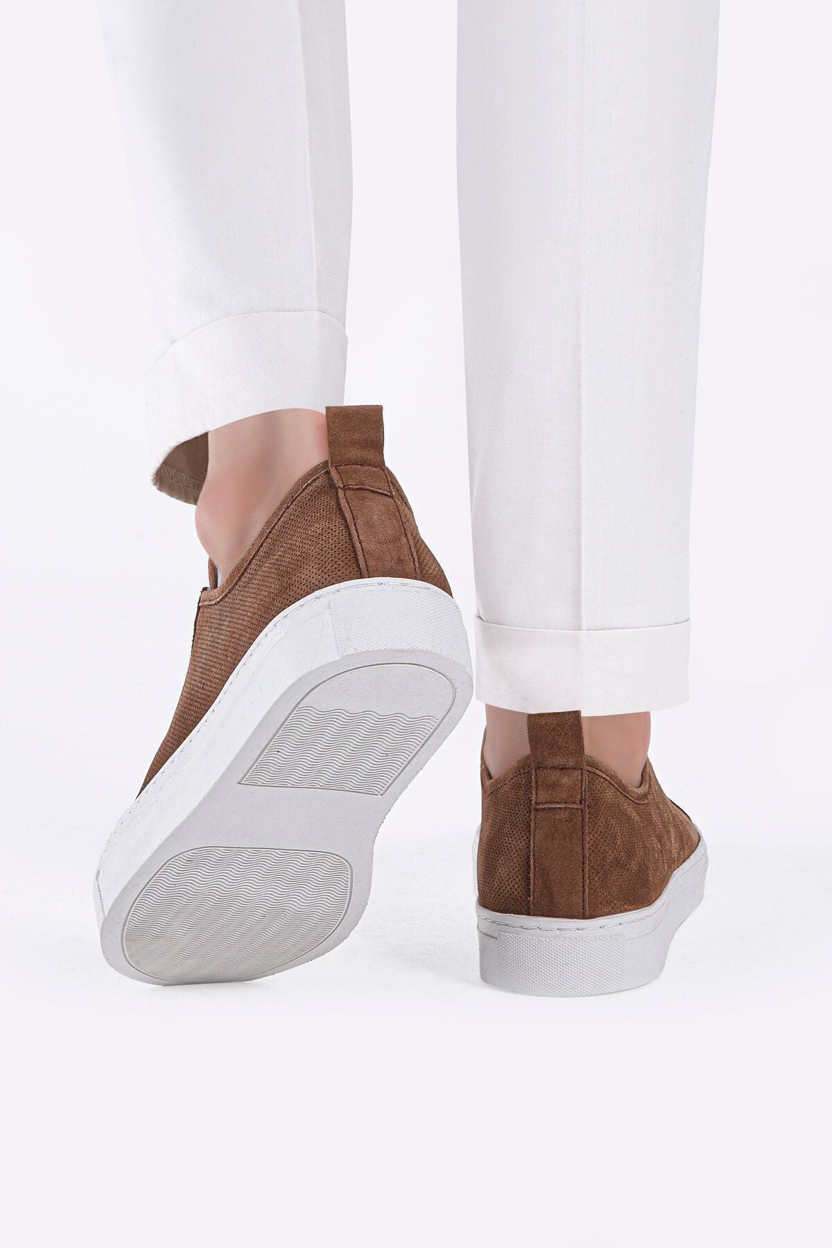 Valon Bağcıklı Delikli Süet Erkek Sneaker Ayakkabı